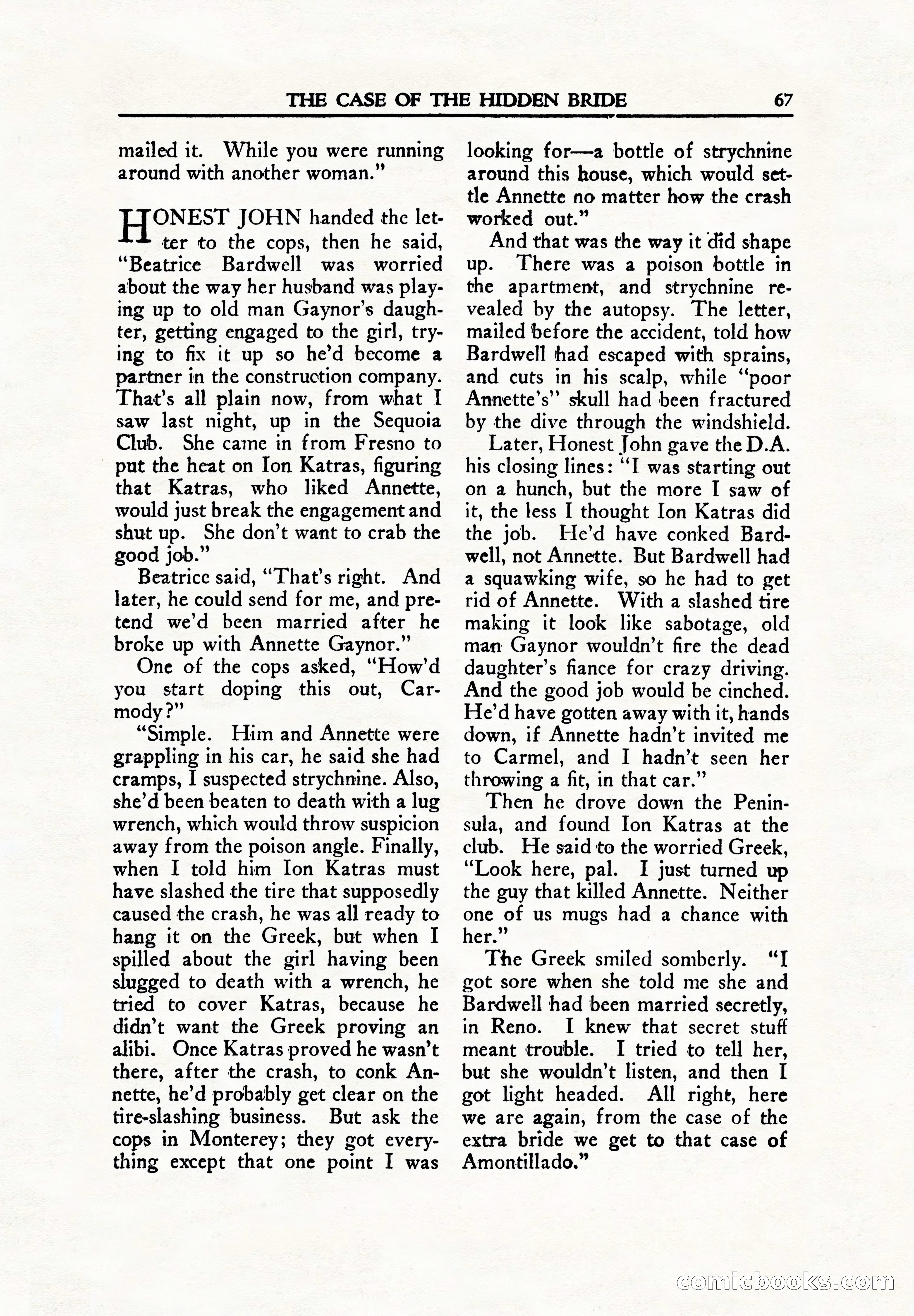 Private Detective Stories, June 1942 — page 69 of 132