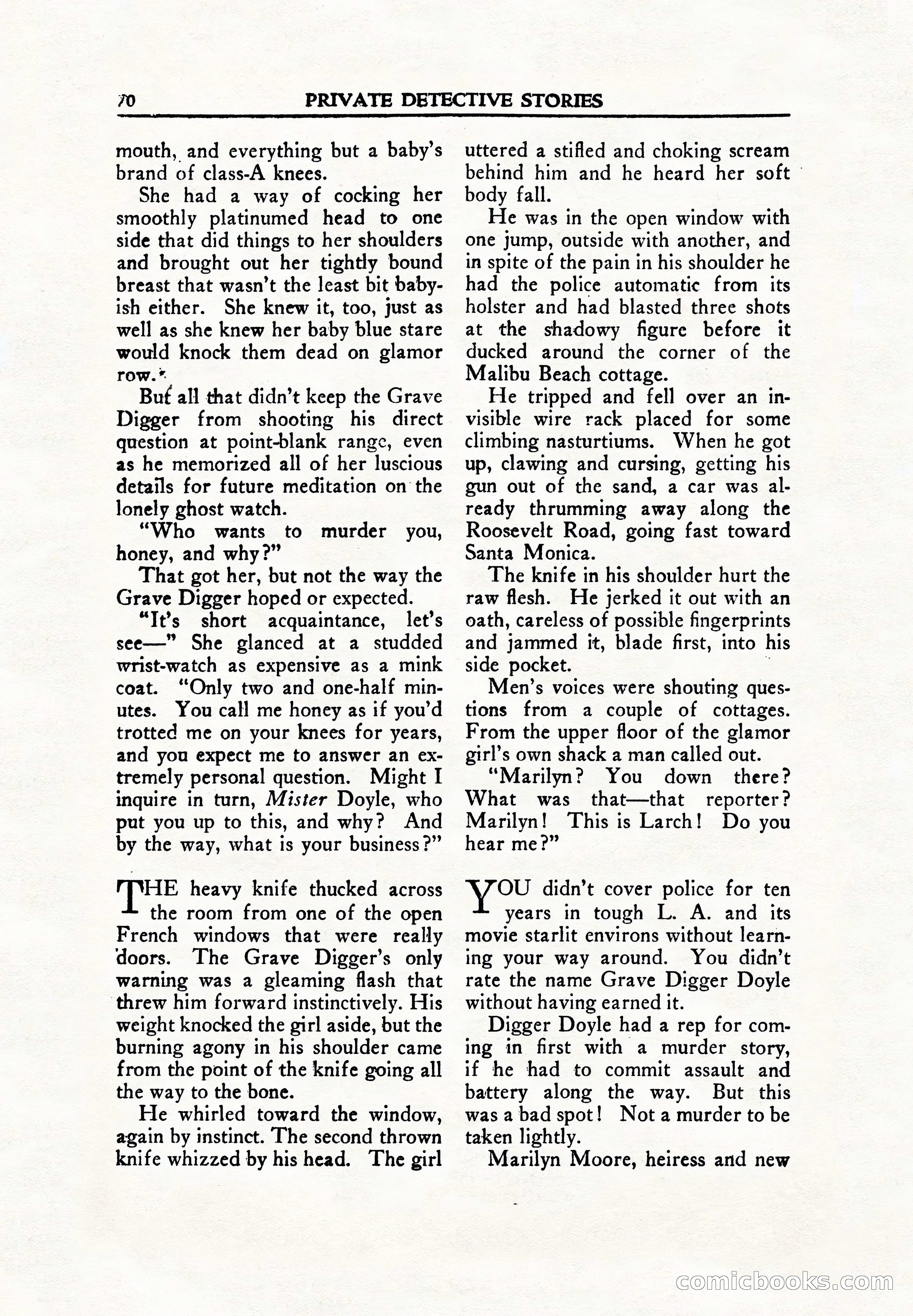 Private Detective Stories, June 1942 — page 72 of 132