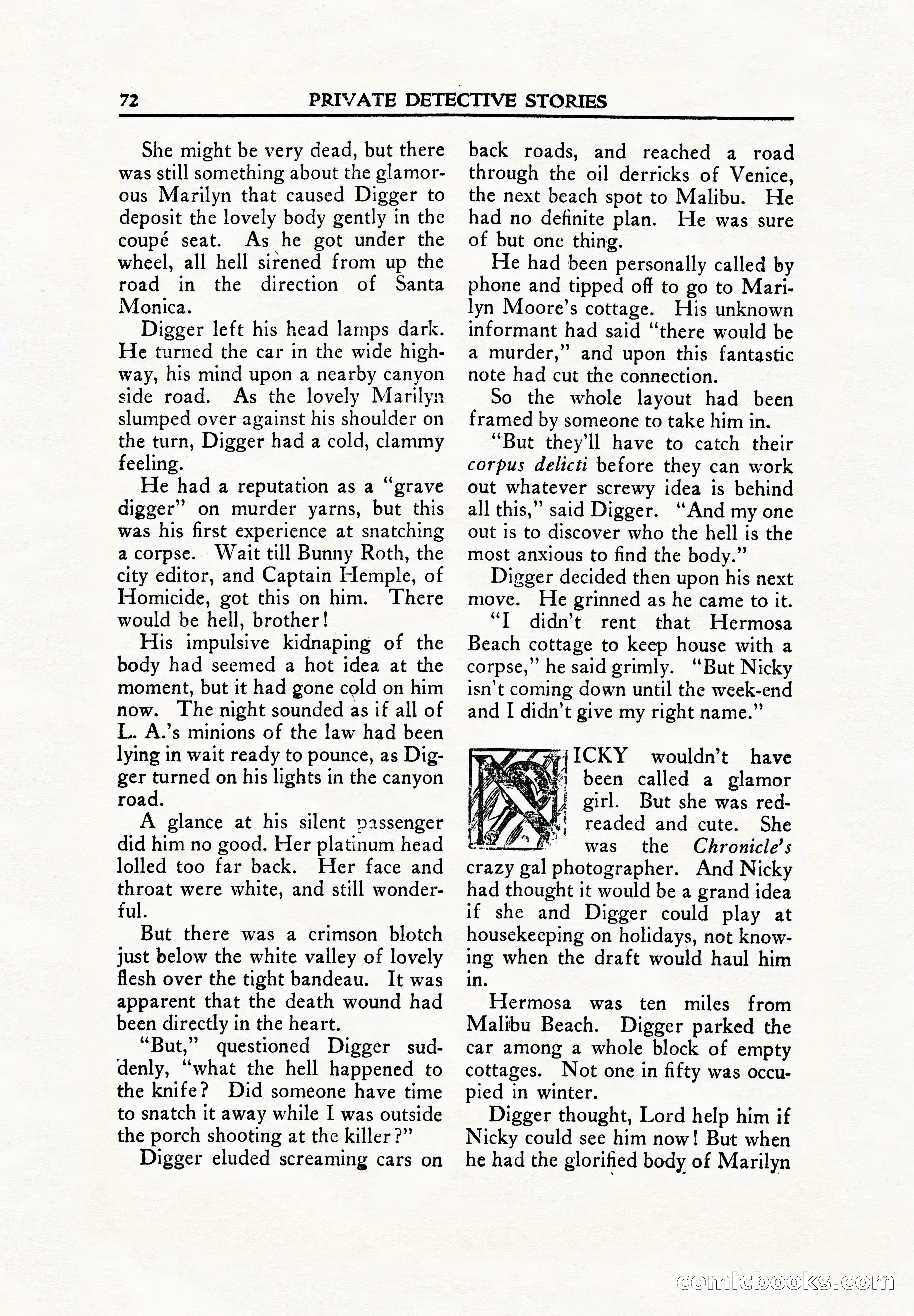 Private Detective Stories, June 1942 — page 74 of 132