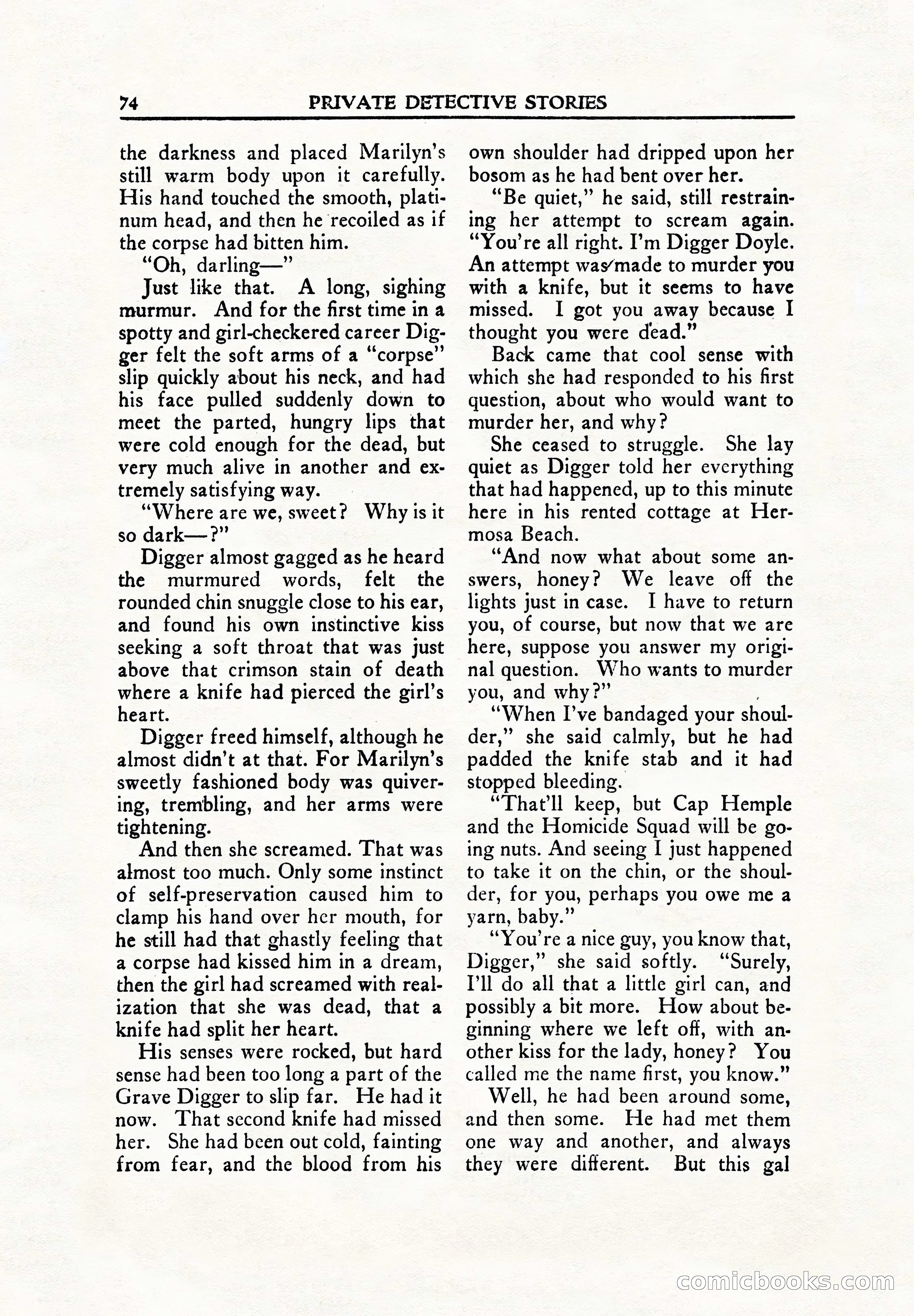 Private Detective Stories, June 1942 — page 76 of 132