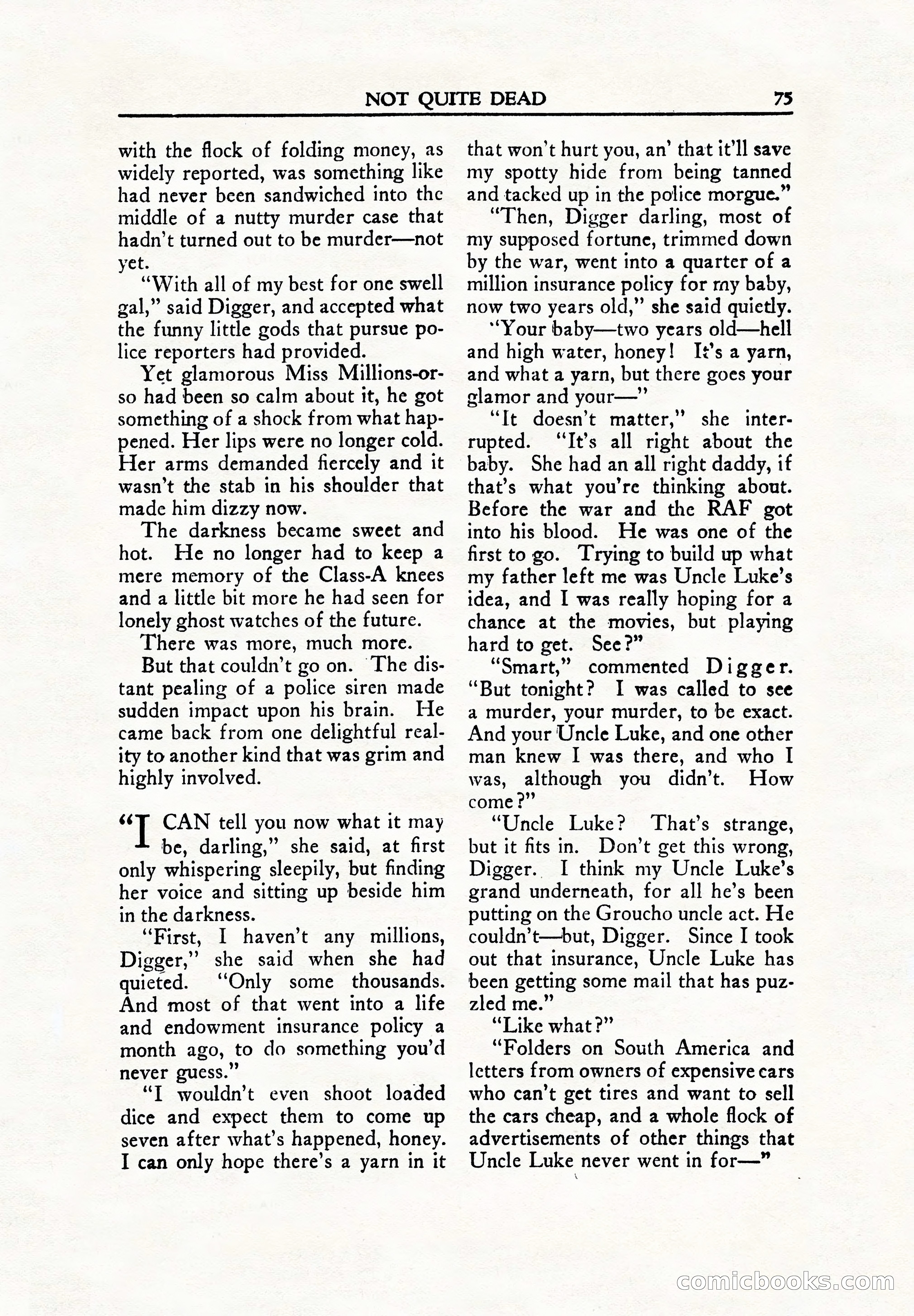 Private Detective Stories, June 1942 — page 77 of 132