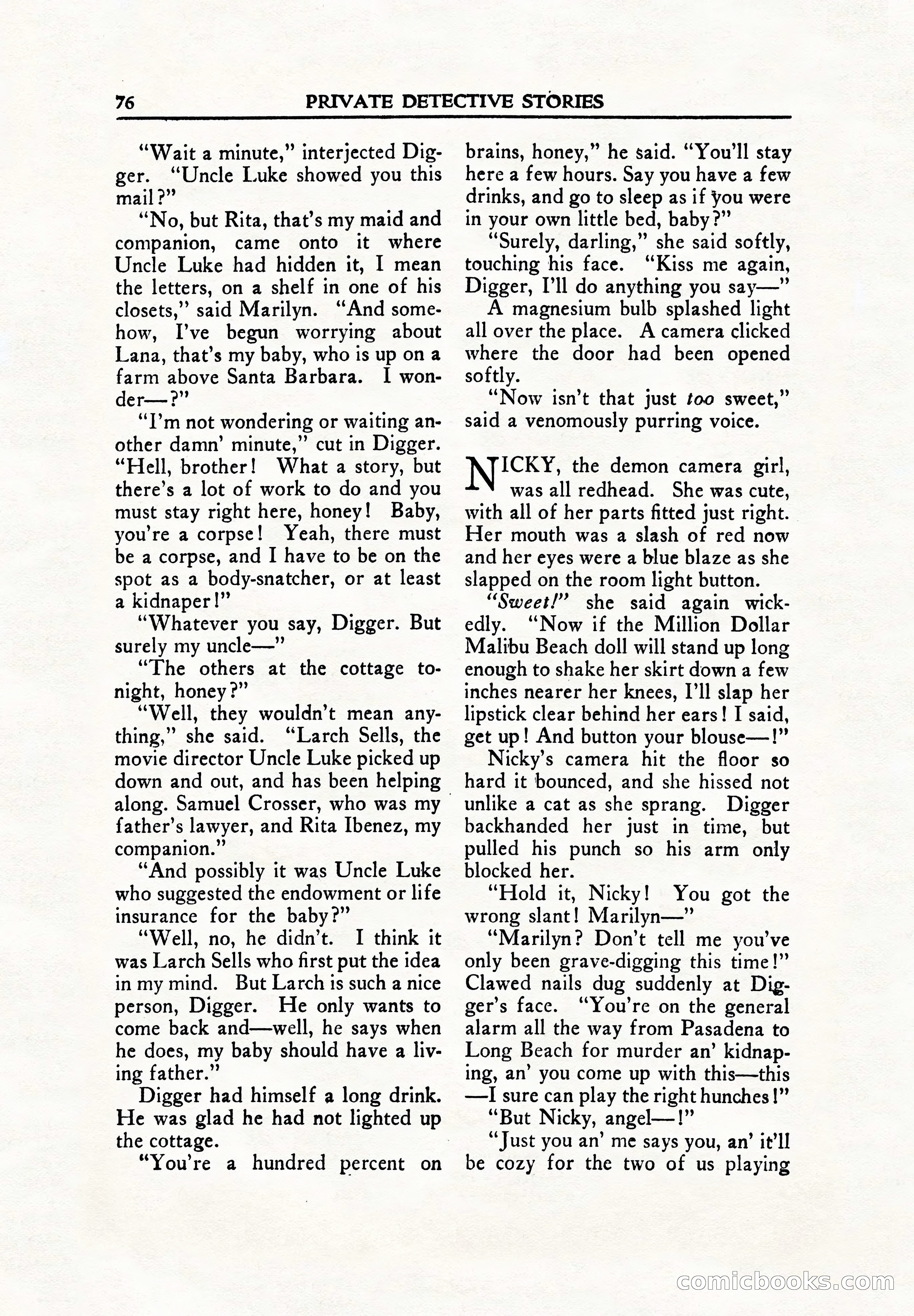 Private Detective Stories, June 1942 — page 78 of 132