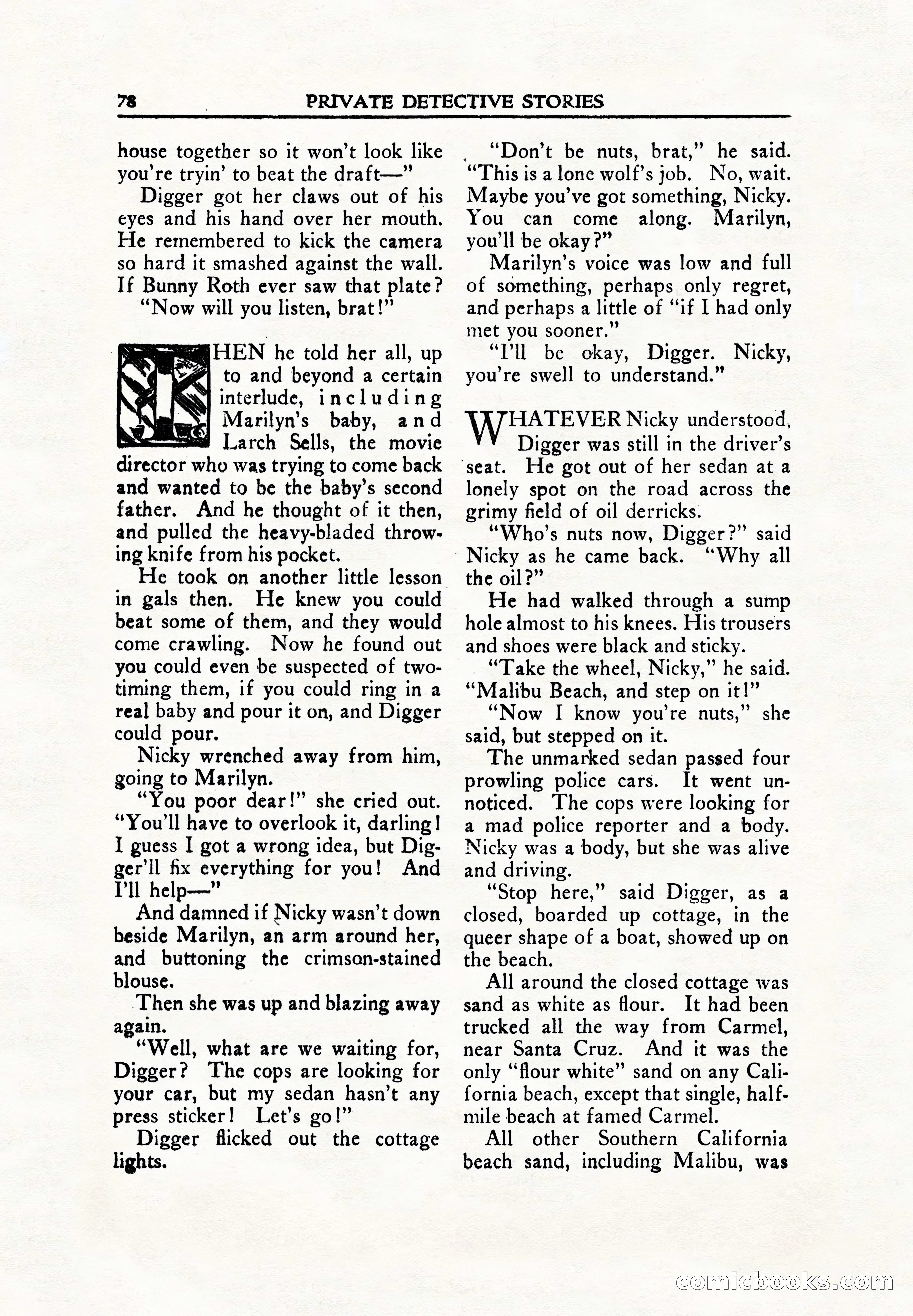 Private Detective Stories, June 1942 — page 80 of 132