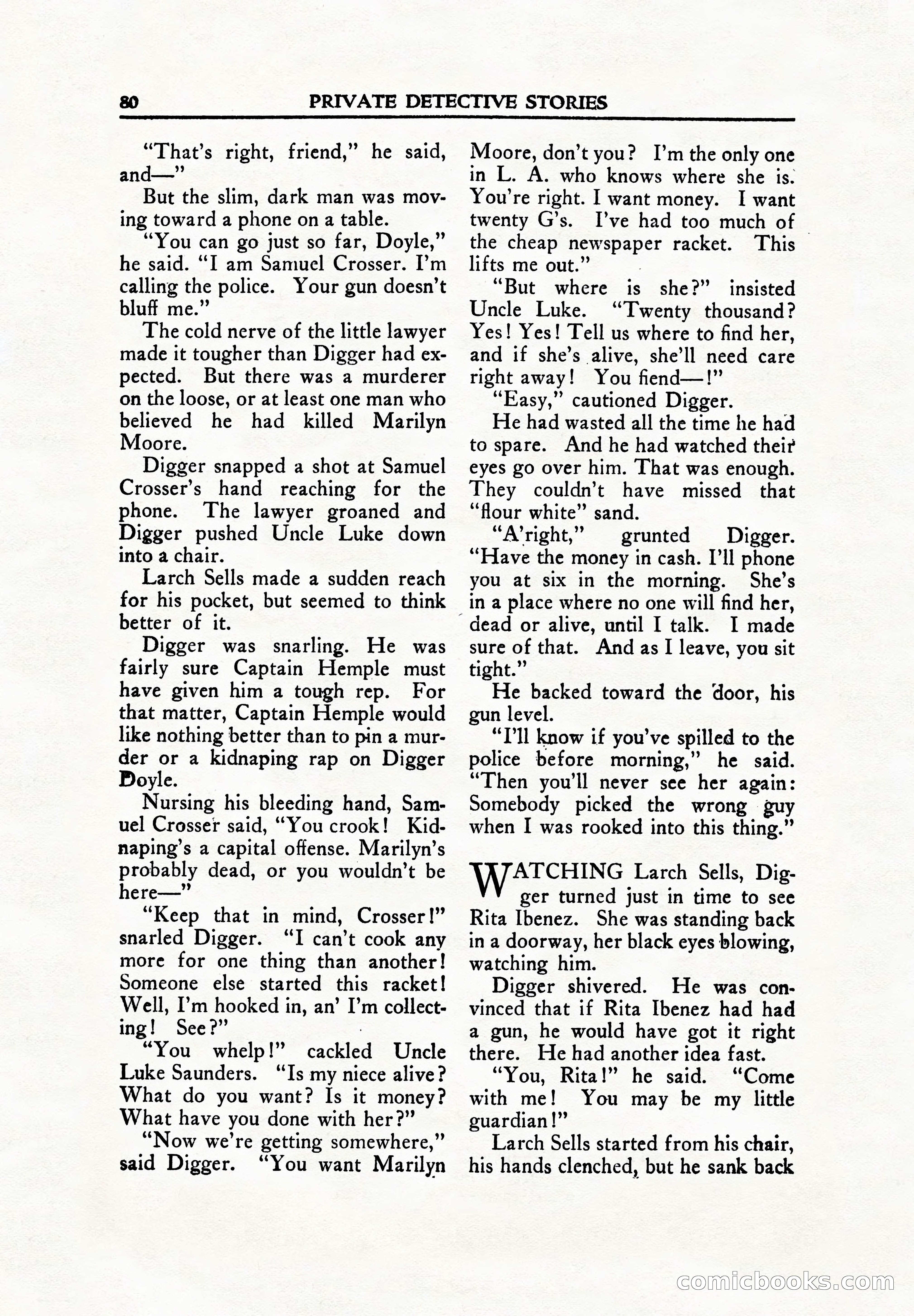 Private Detective Stories, June 1942 — page 82 of 132