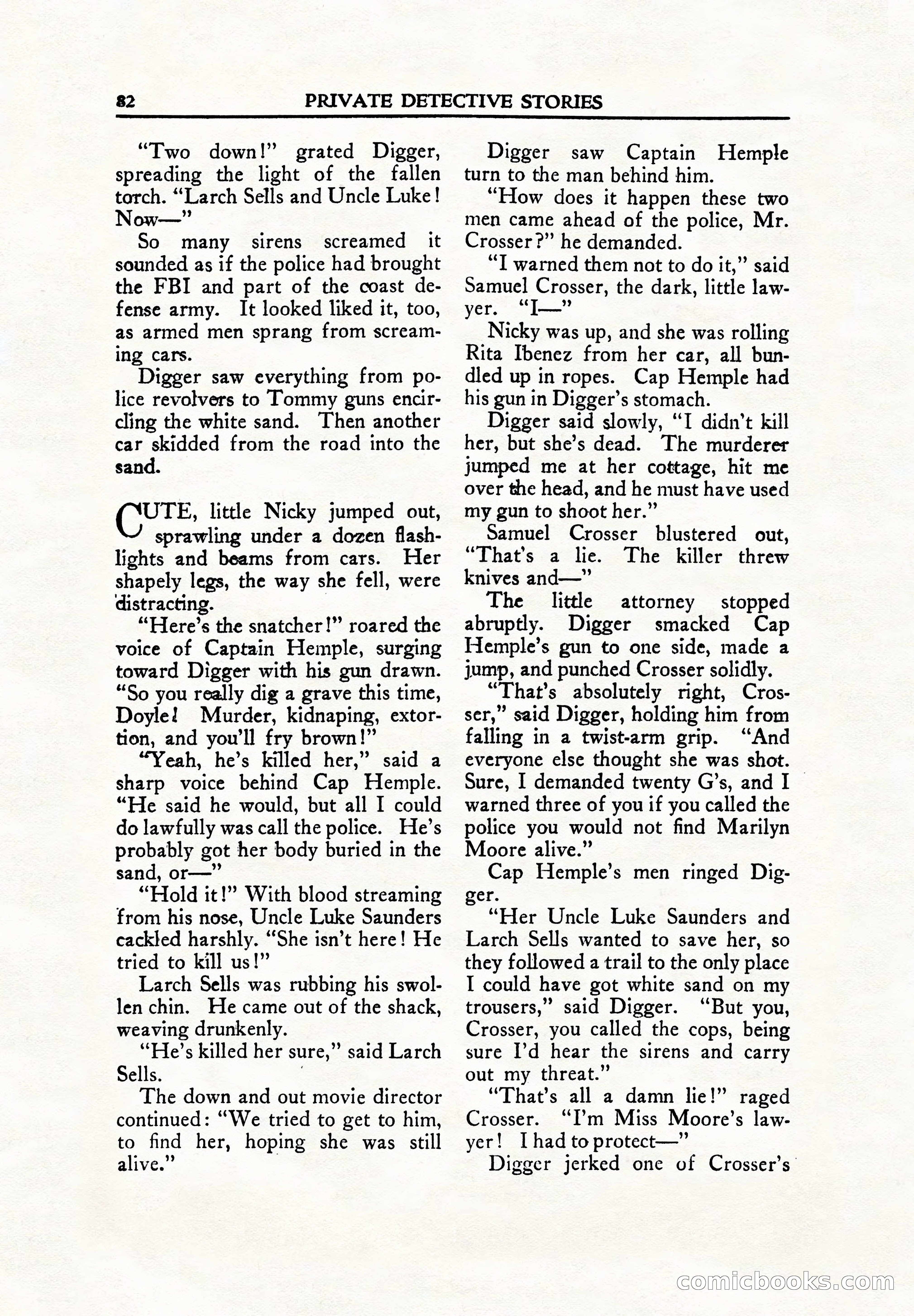 Private Detective Stories, June 1942 — page 84 of 132