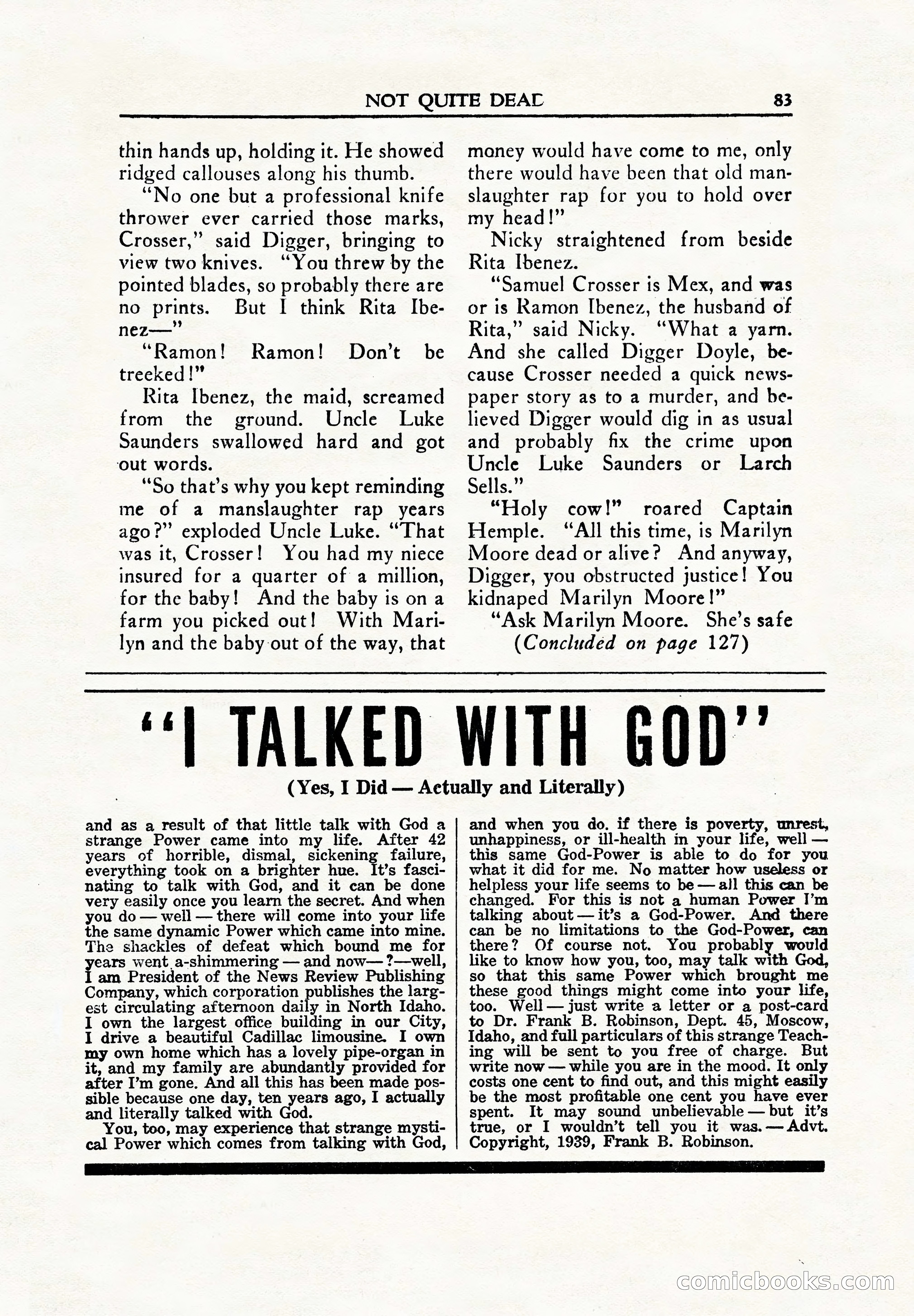 Private Detective Stories, June 1942 — page 85 of 132