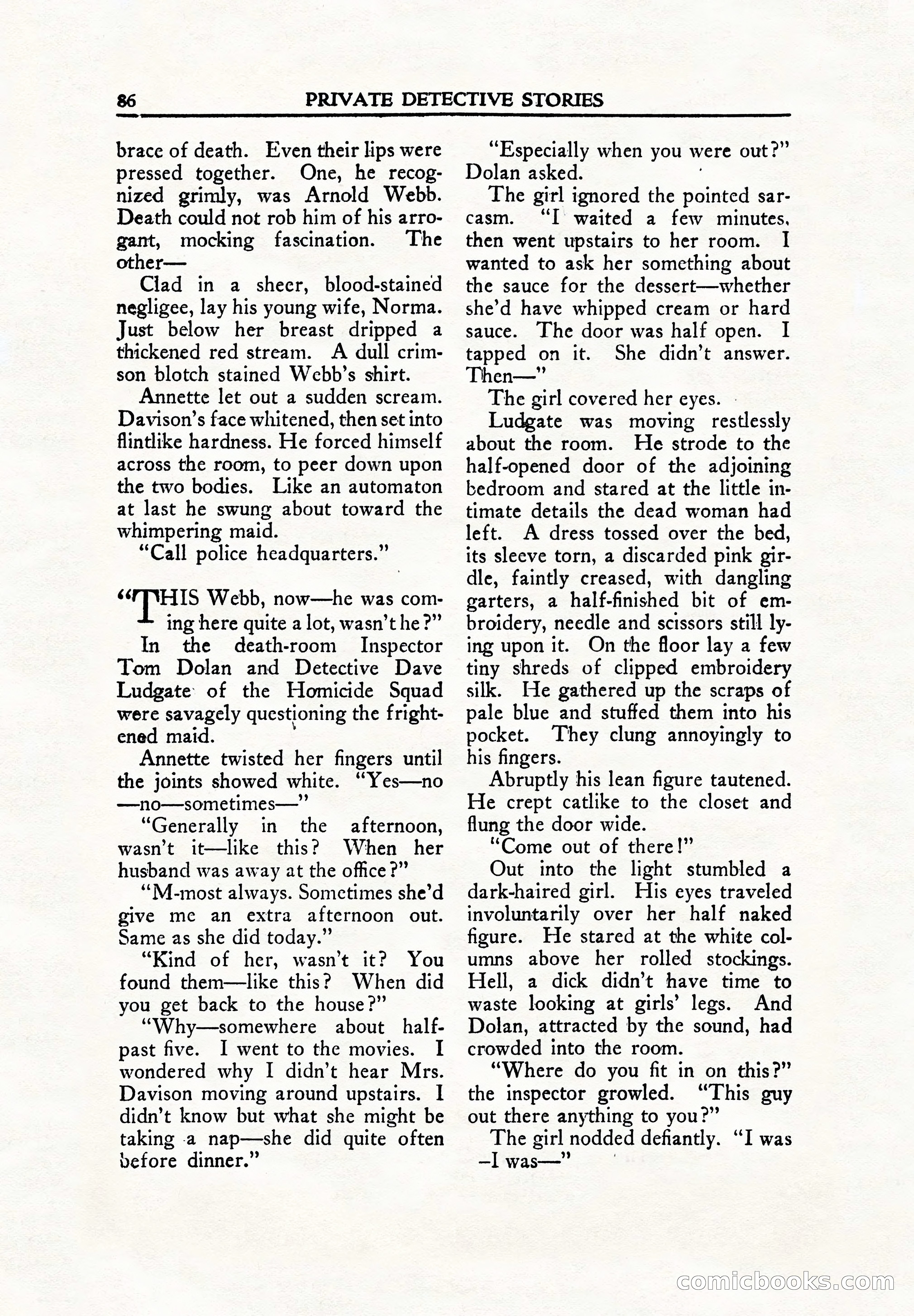 Private Detective Stories, June 1942 — page 88 of 132