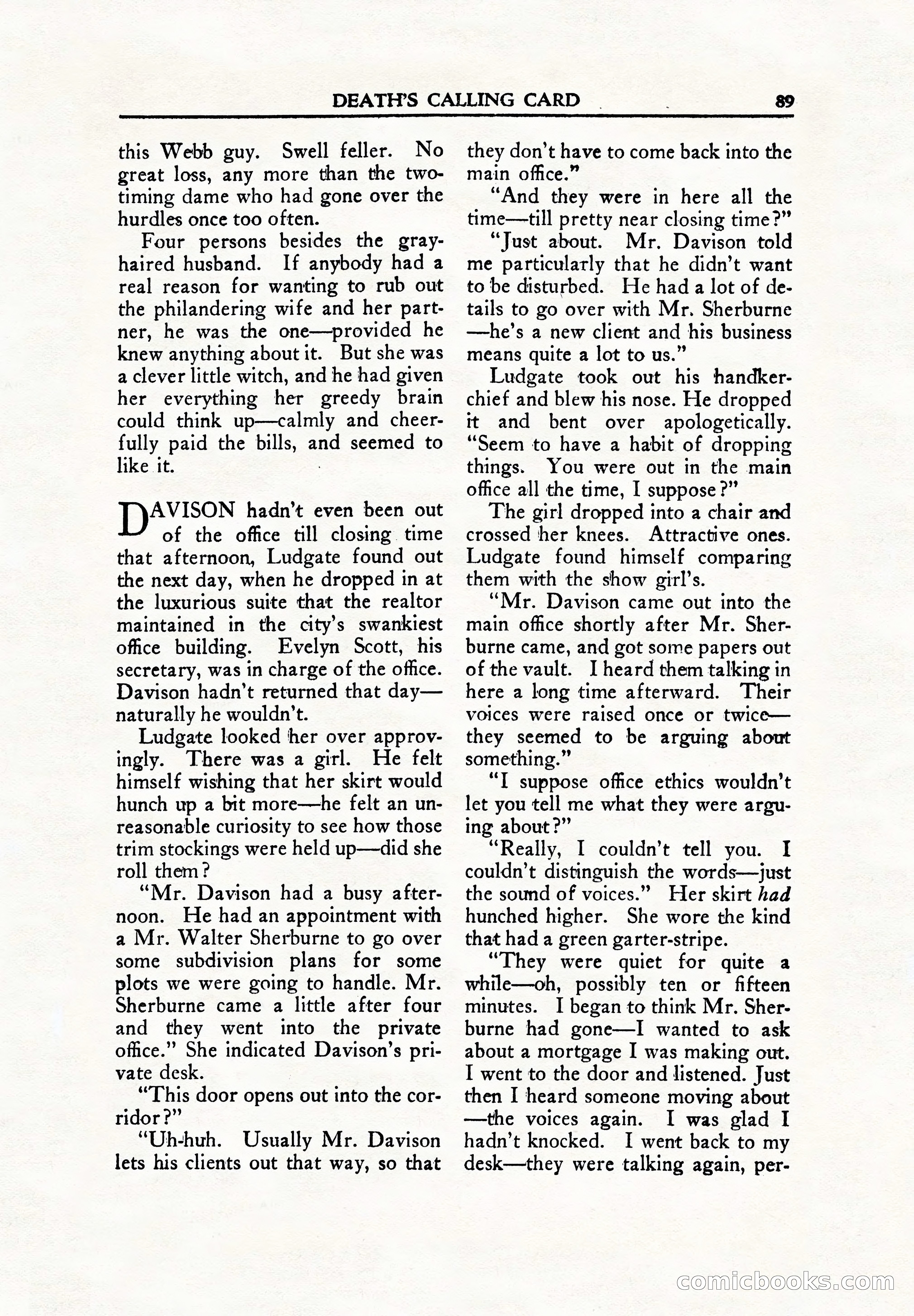 Private Detective Stories, June 1942 — page 91 of 132
