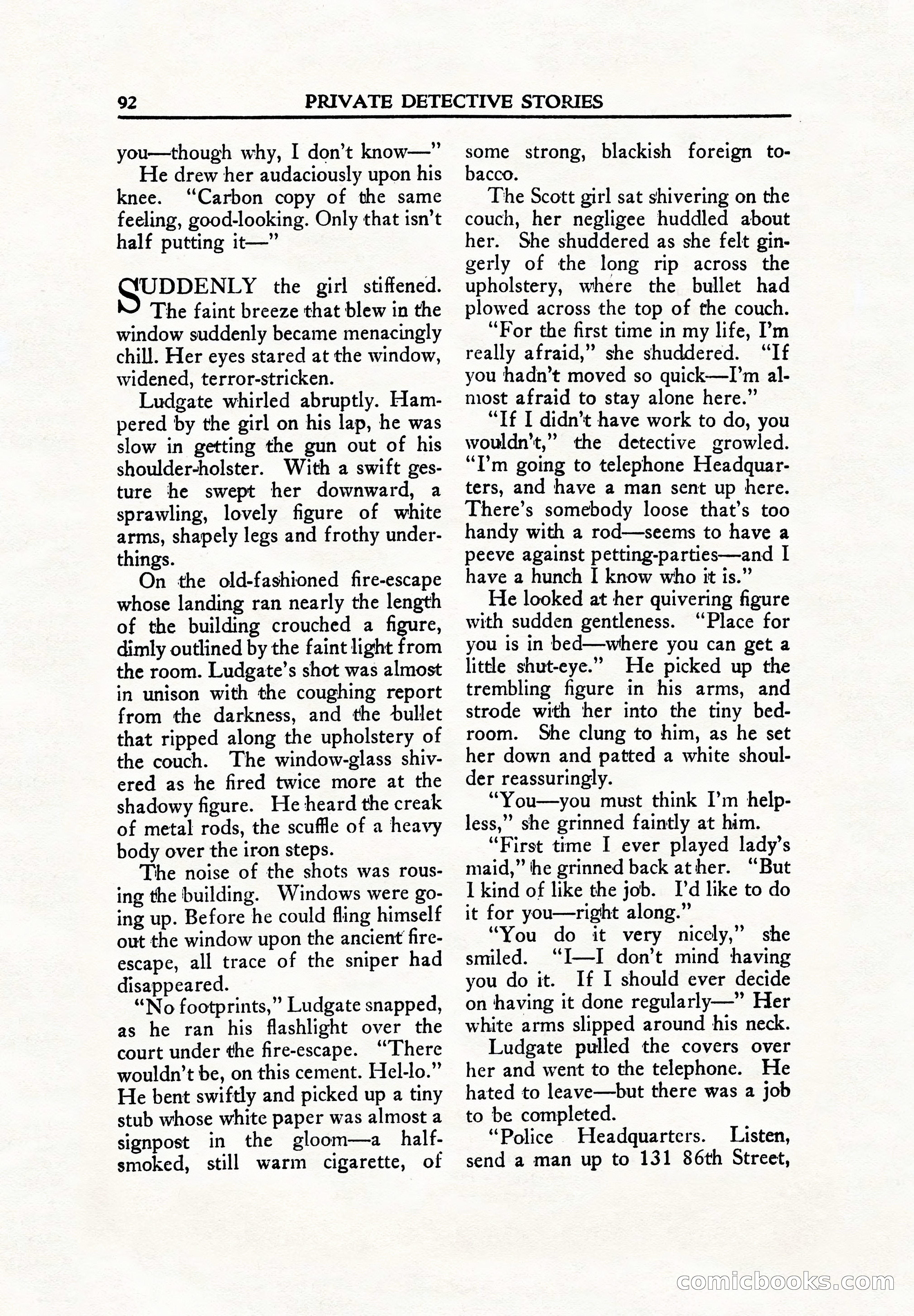 Private Detective Stories, June 1942 — page 94 of 132