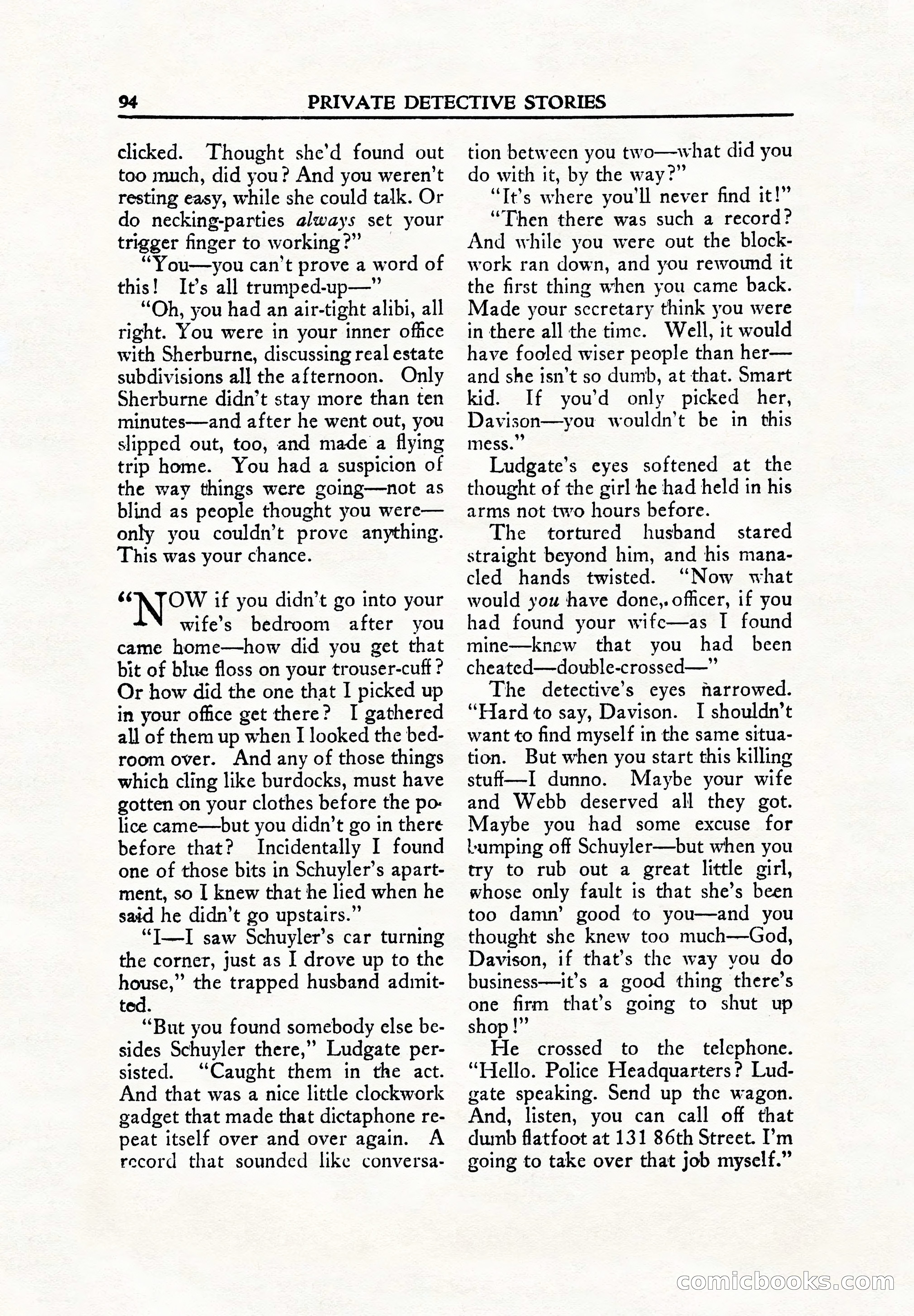Private Detective Stories, June 1942 — page 96 of 132