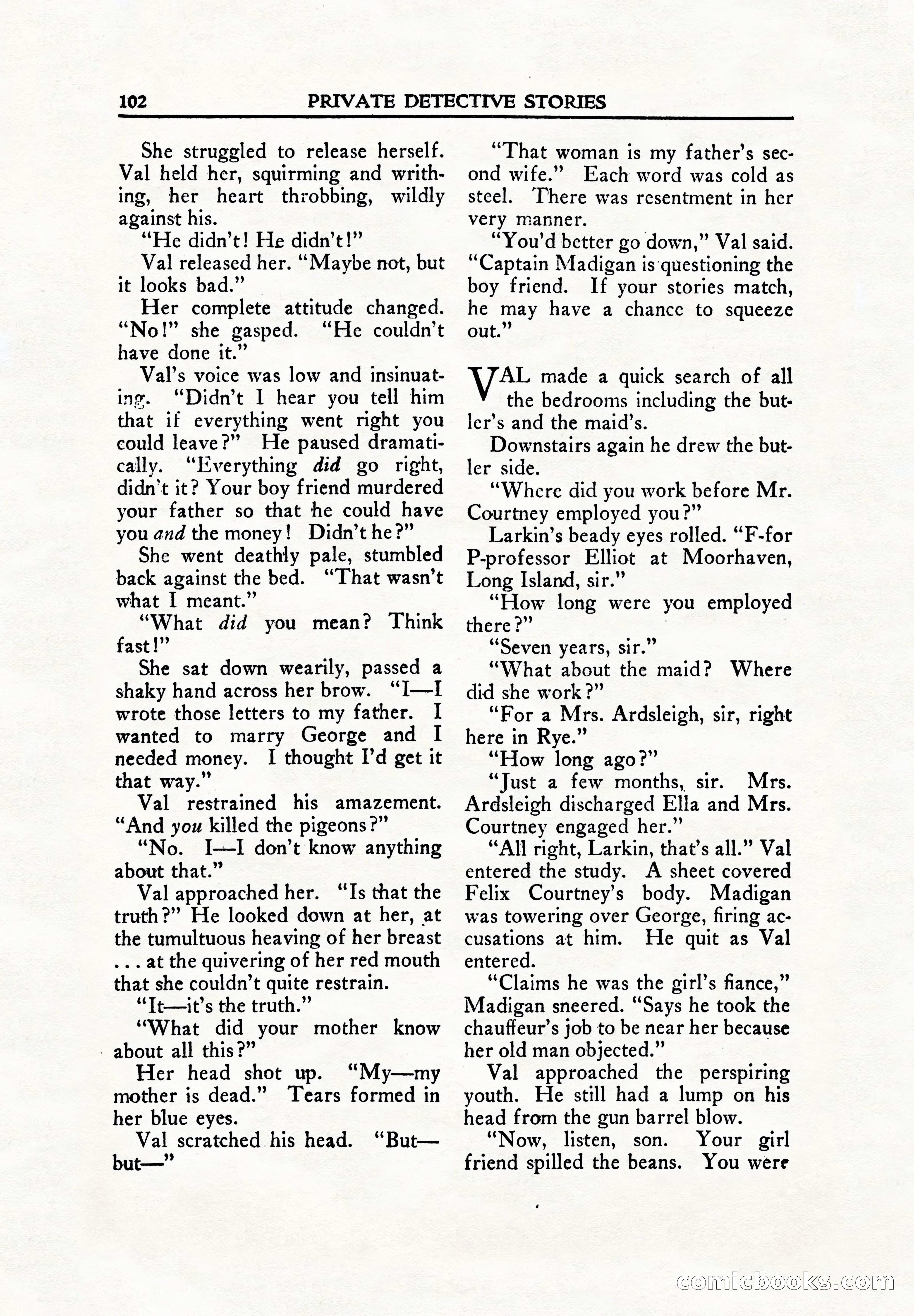 Private Detective Stories, June 1942 — page 104 of 132