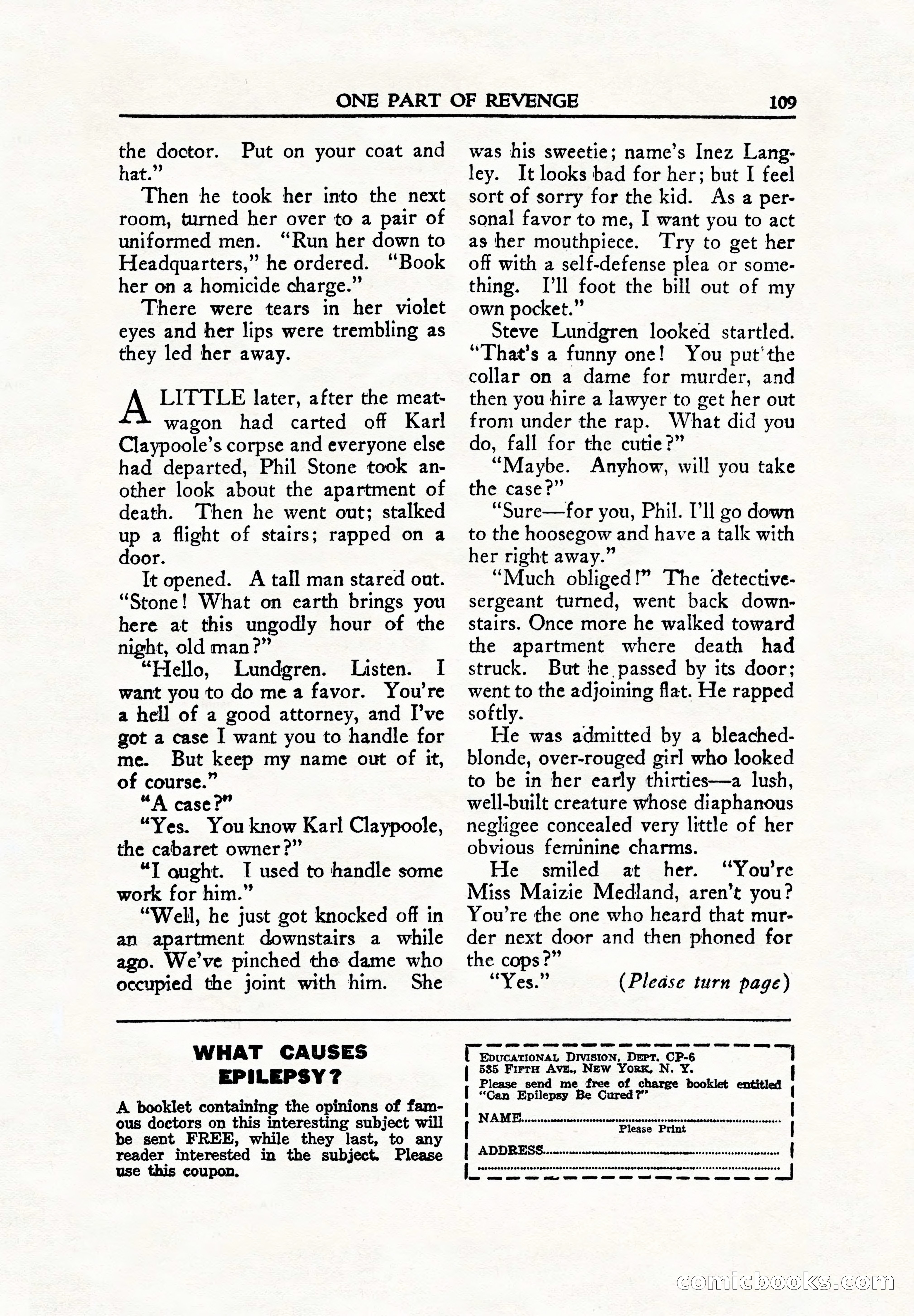 Private Detective Stories, June 1942 — page 111 of 132