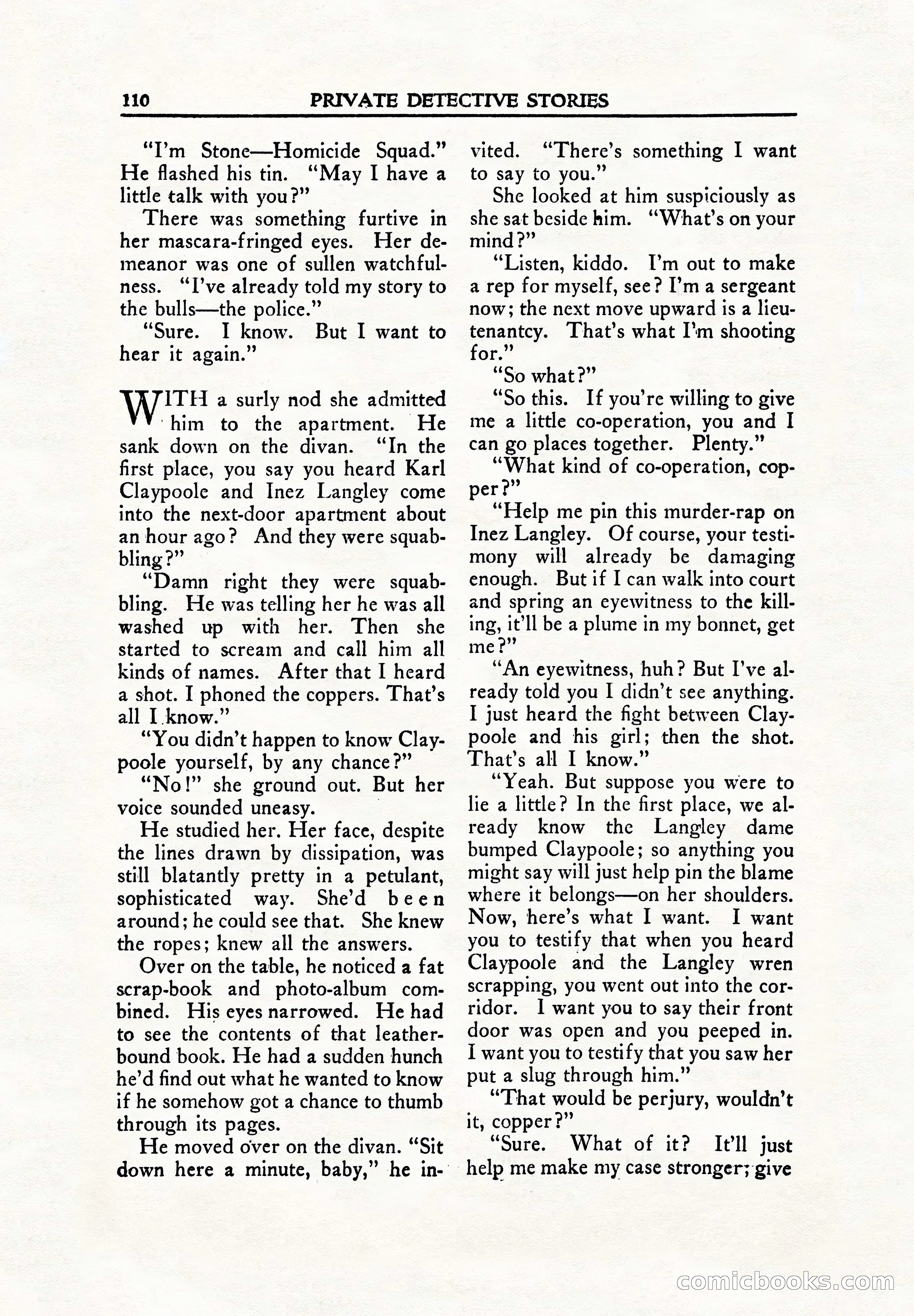 Private Detective Stories, June 1942 — page 112 of 132