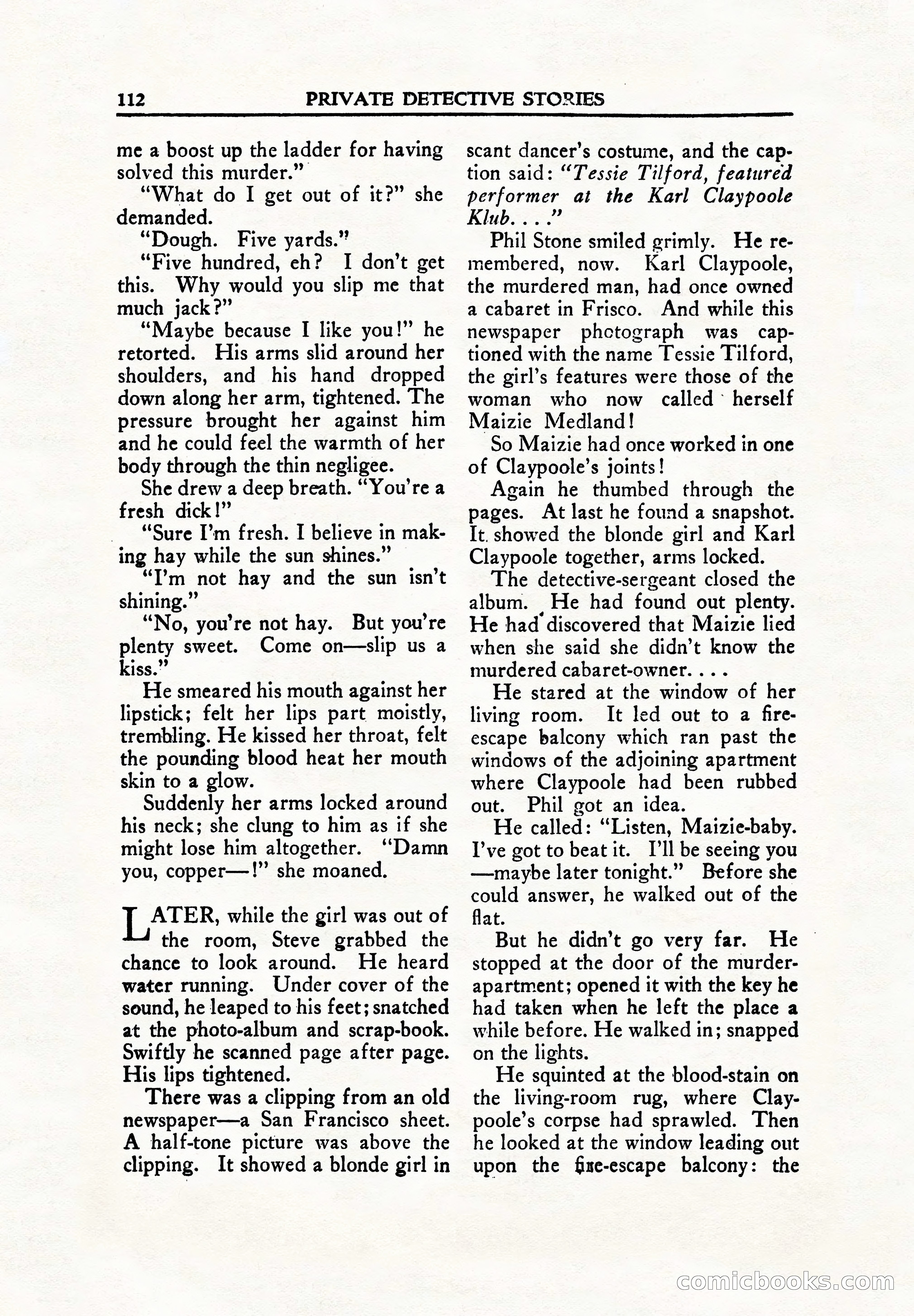 Private Detective Stories, June 1942 — page 114 of 132