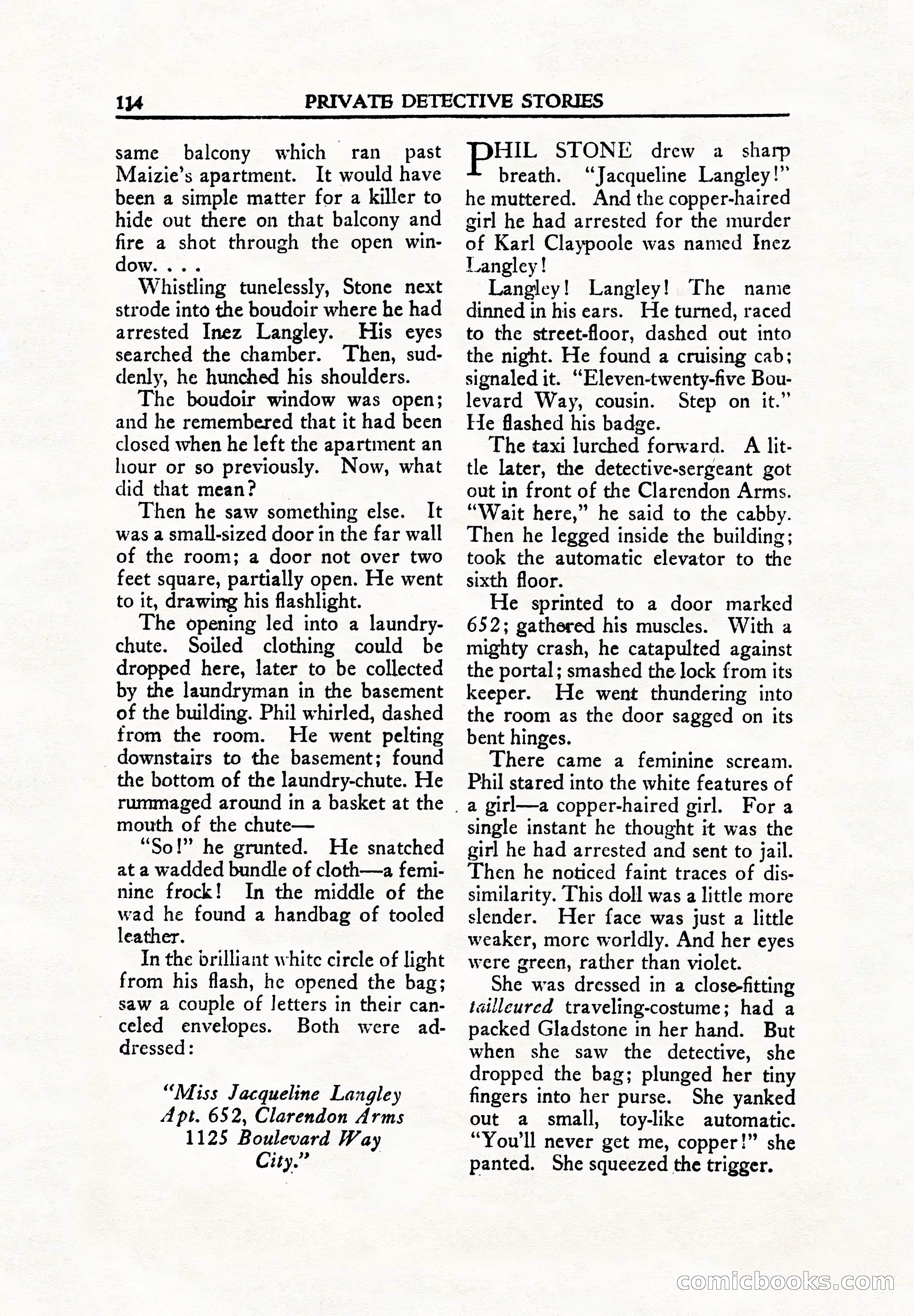 Private Detective Stories, June 1942 — page 116 of 132