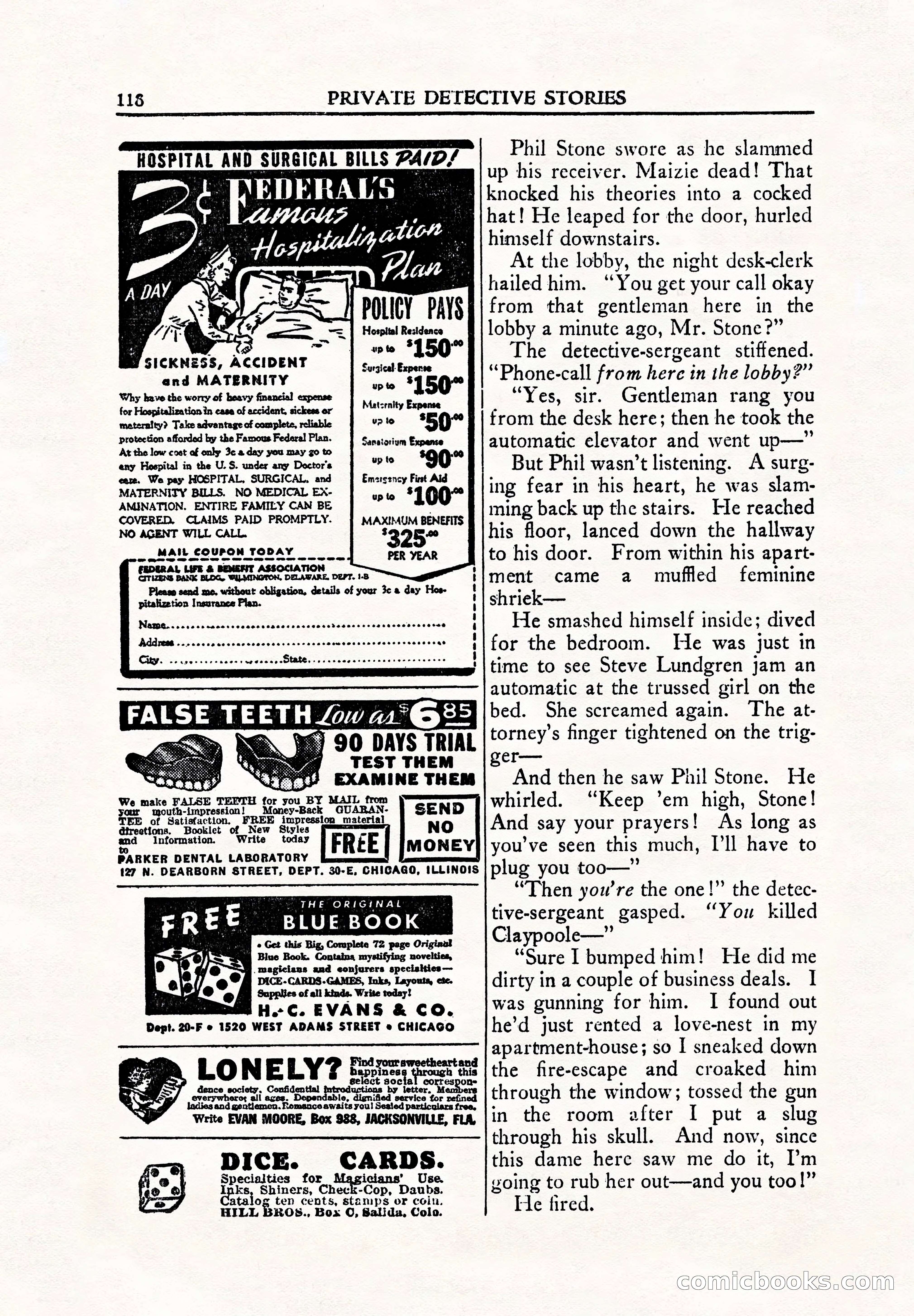Private Detective Stories, June 1942 — page 120 of 132
