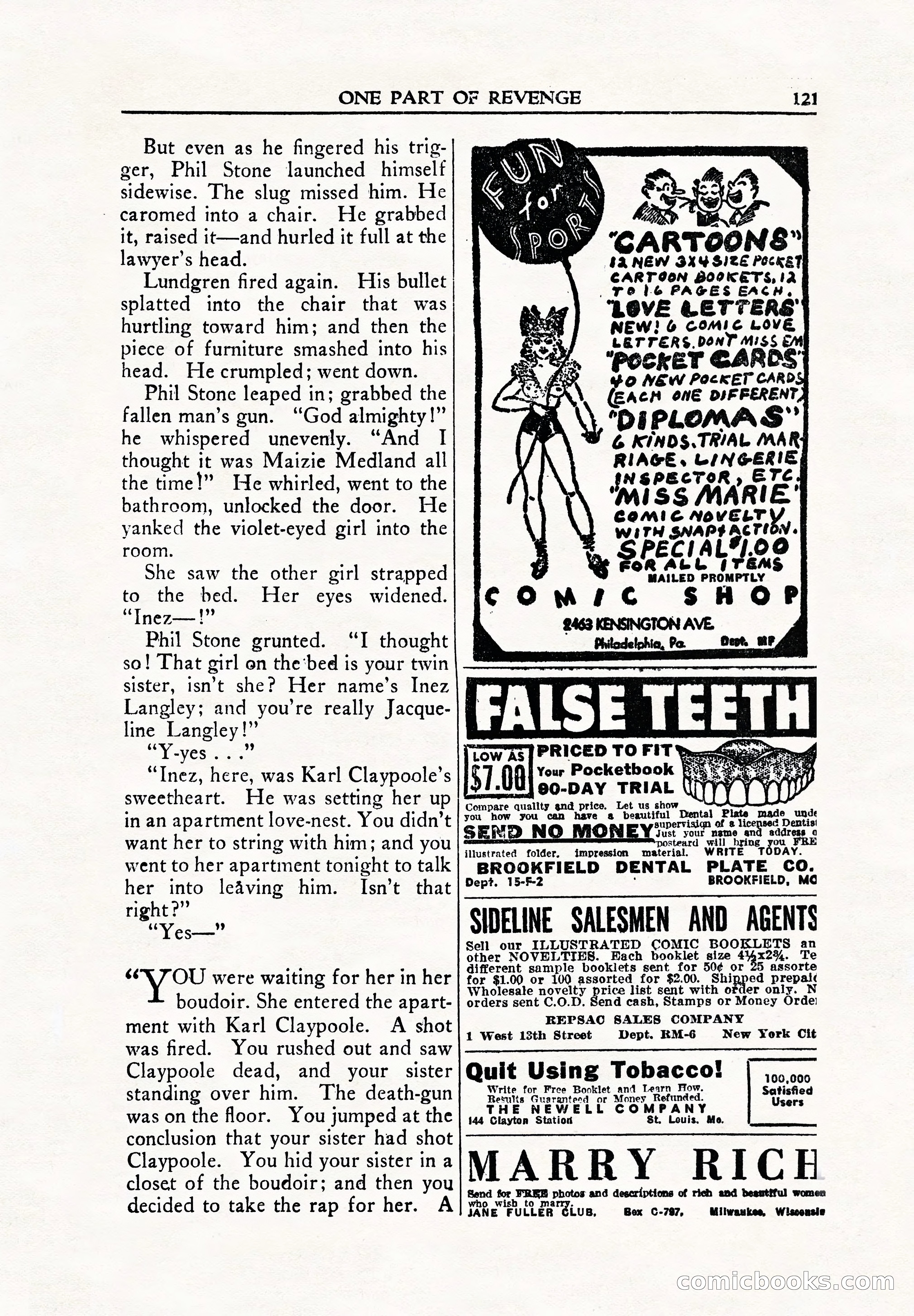 Private Detective Stories, June 1942 — page 123 of 132