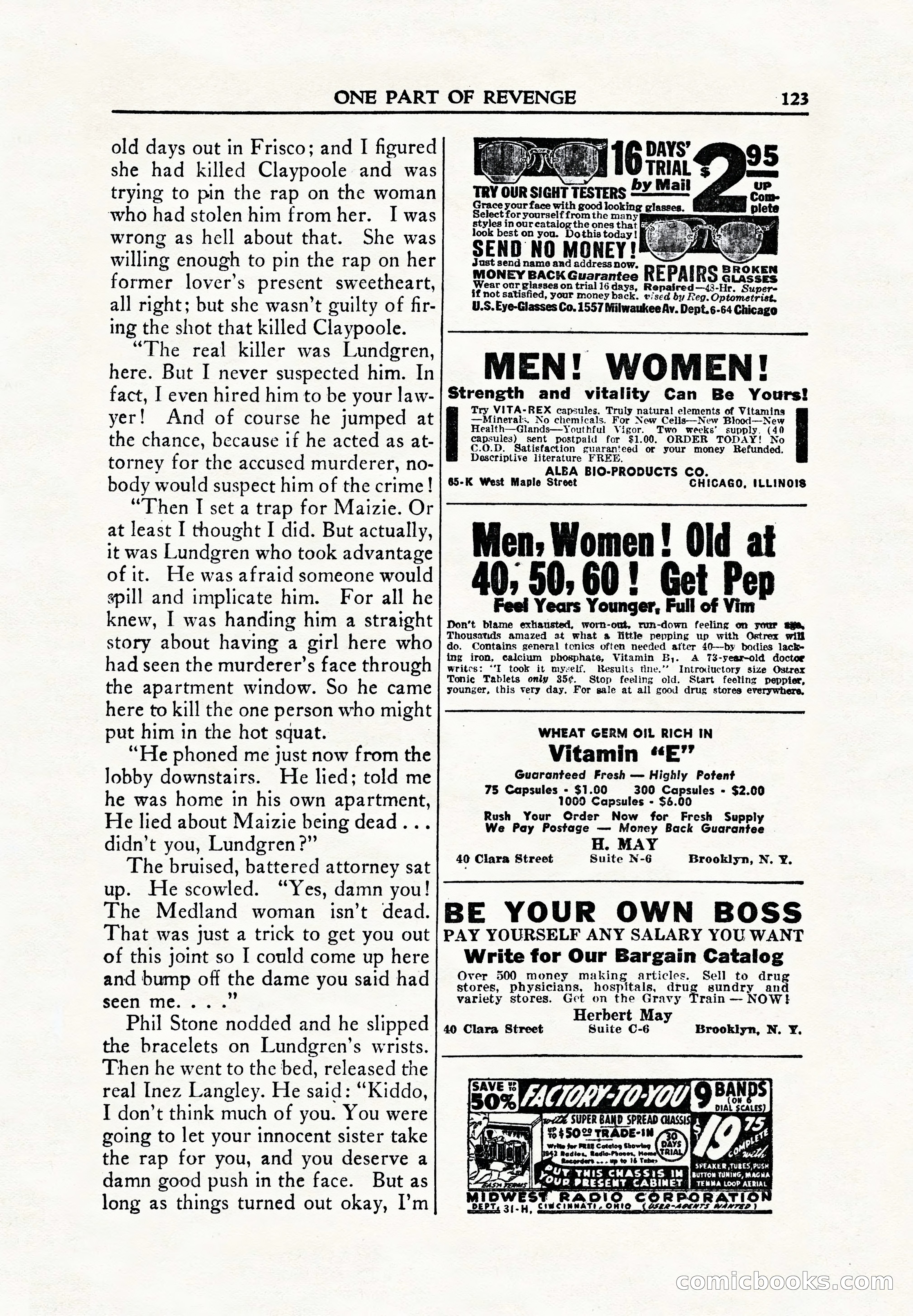 Private Detective Stories, June 1942 — page 125 of 132