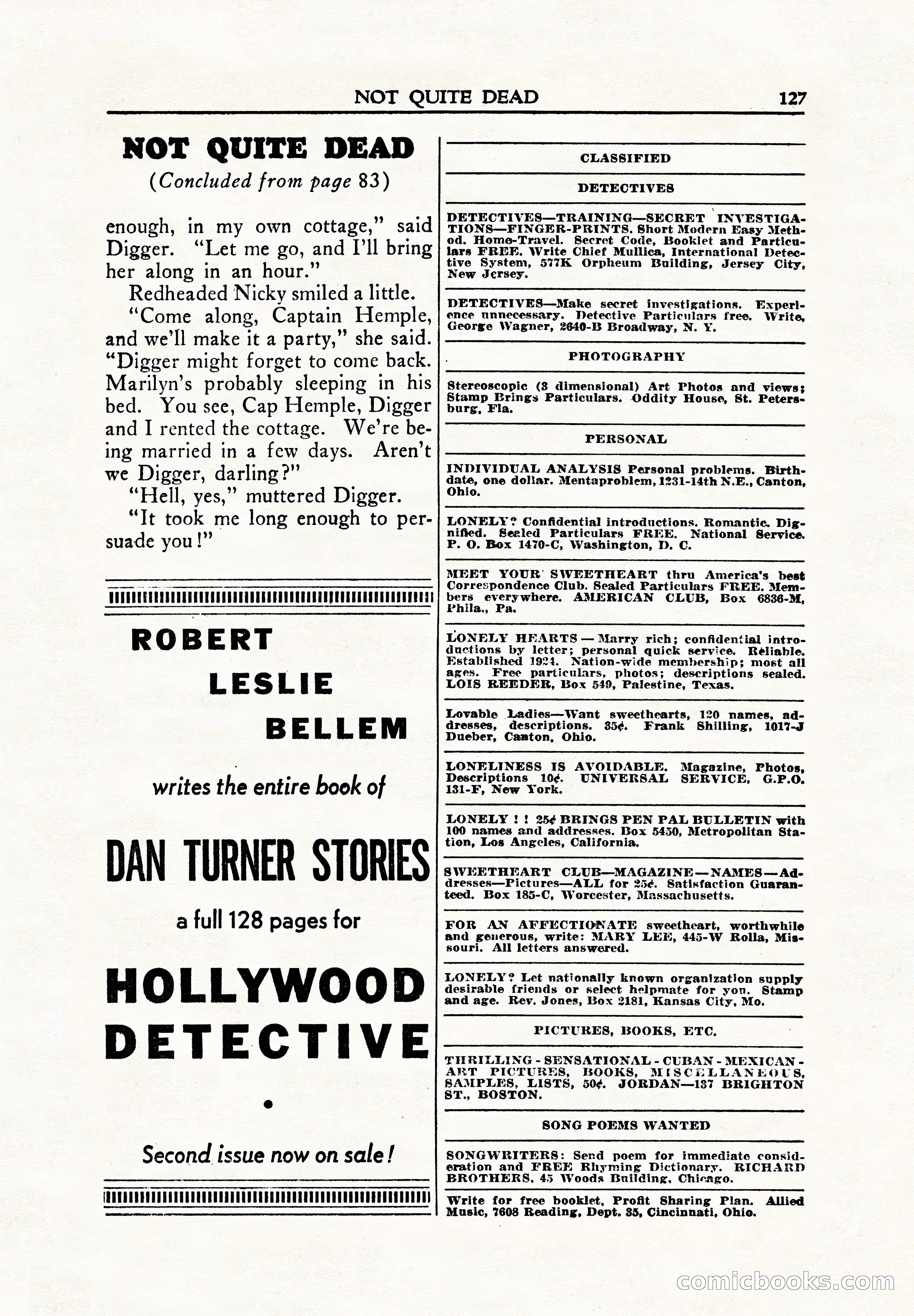 Private Detective Stories, June 1942 — page 129 of 132