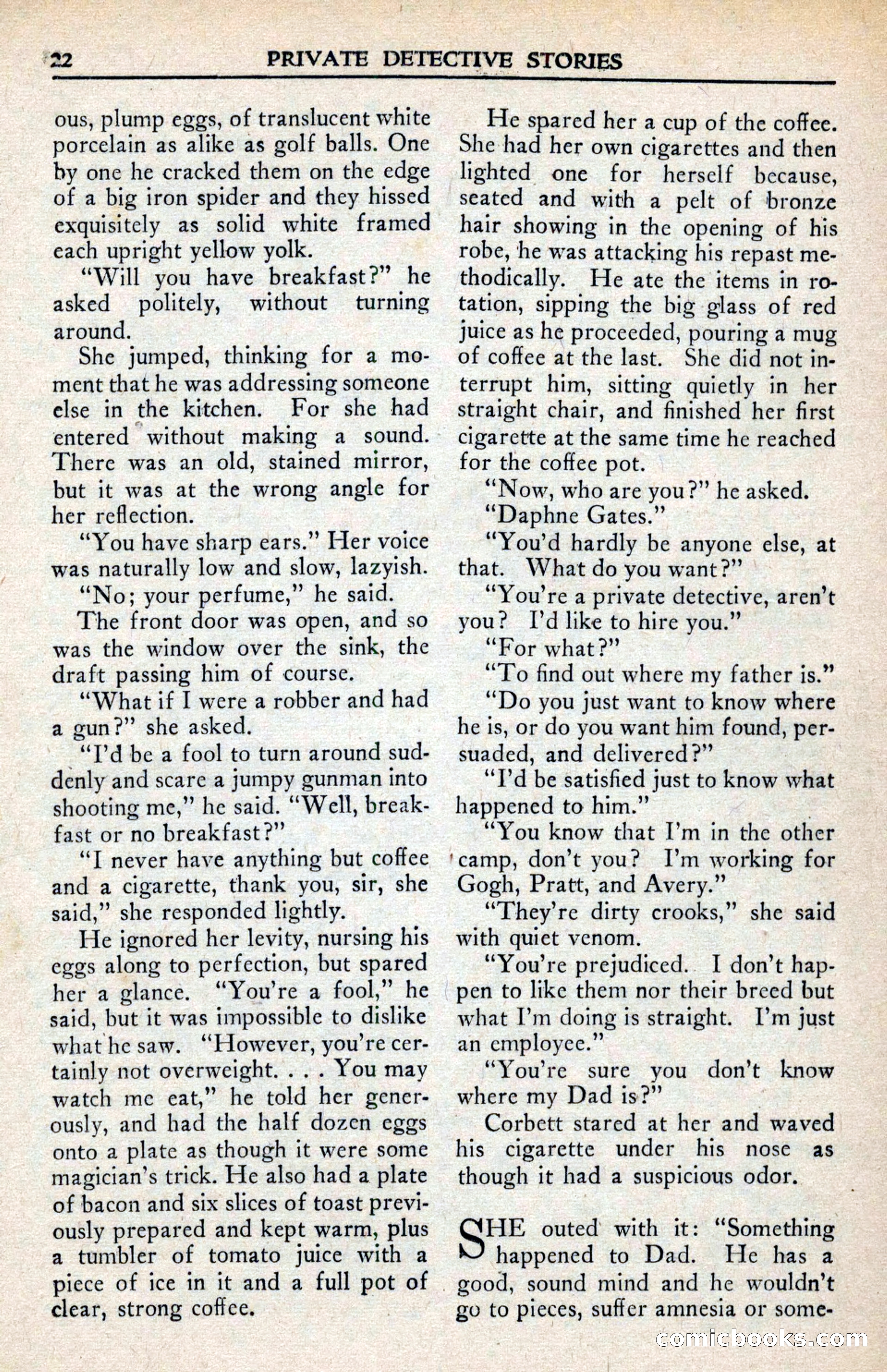Private Detective Stories, February 1942 — page 24 of 132