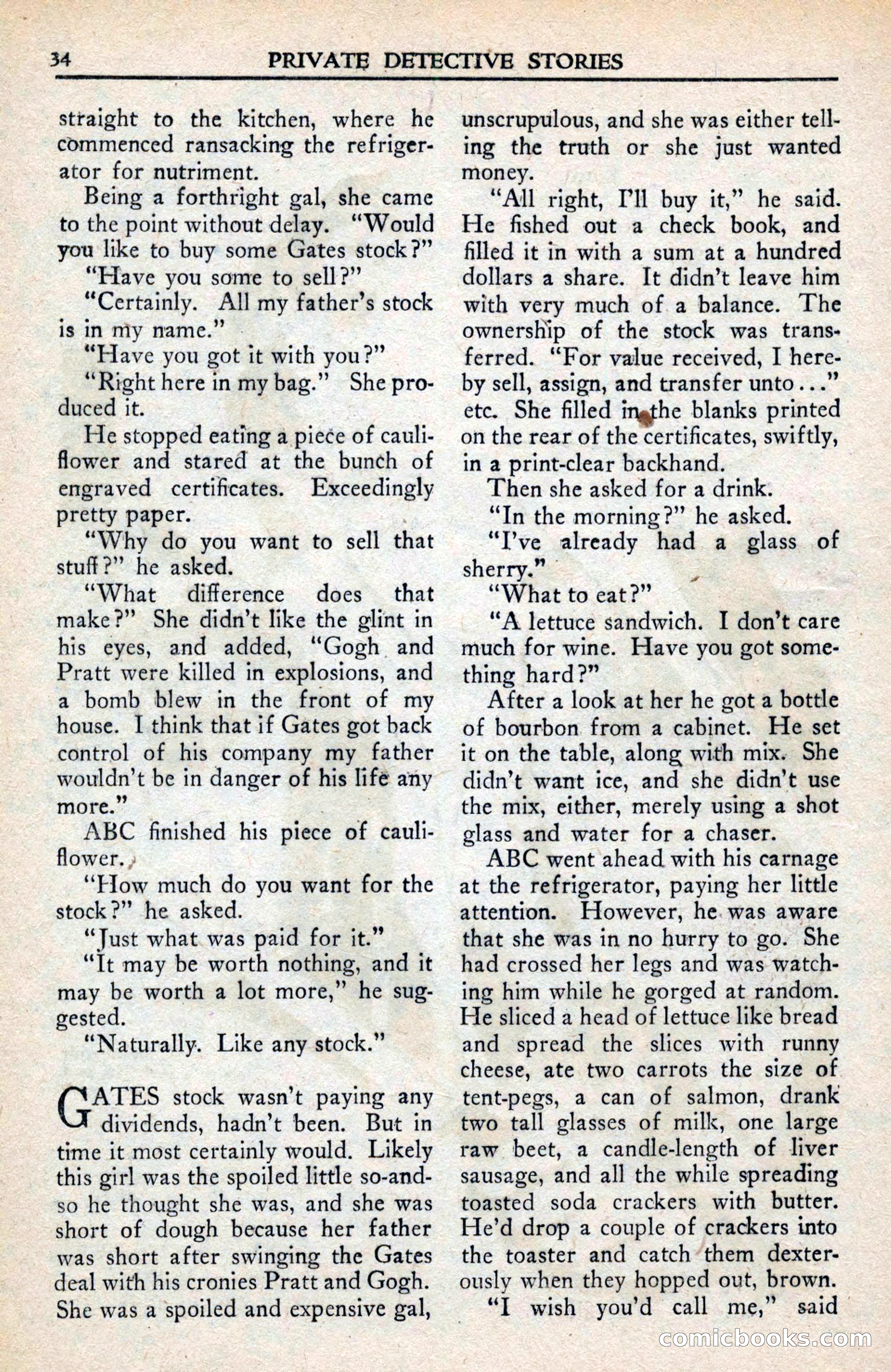 Private Detective Stories, February 1942 — page 36 of 132
