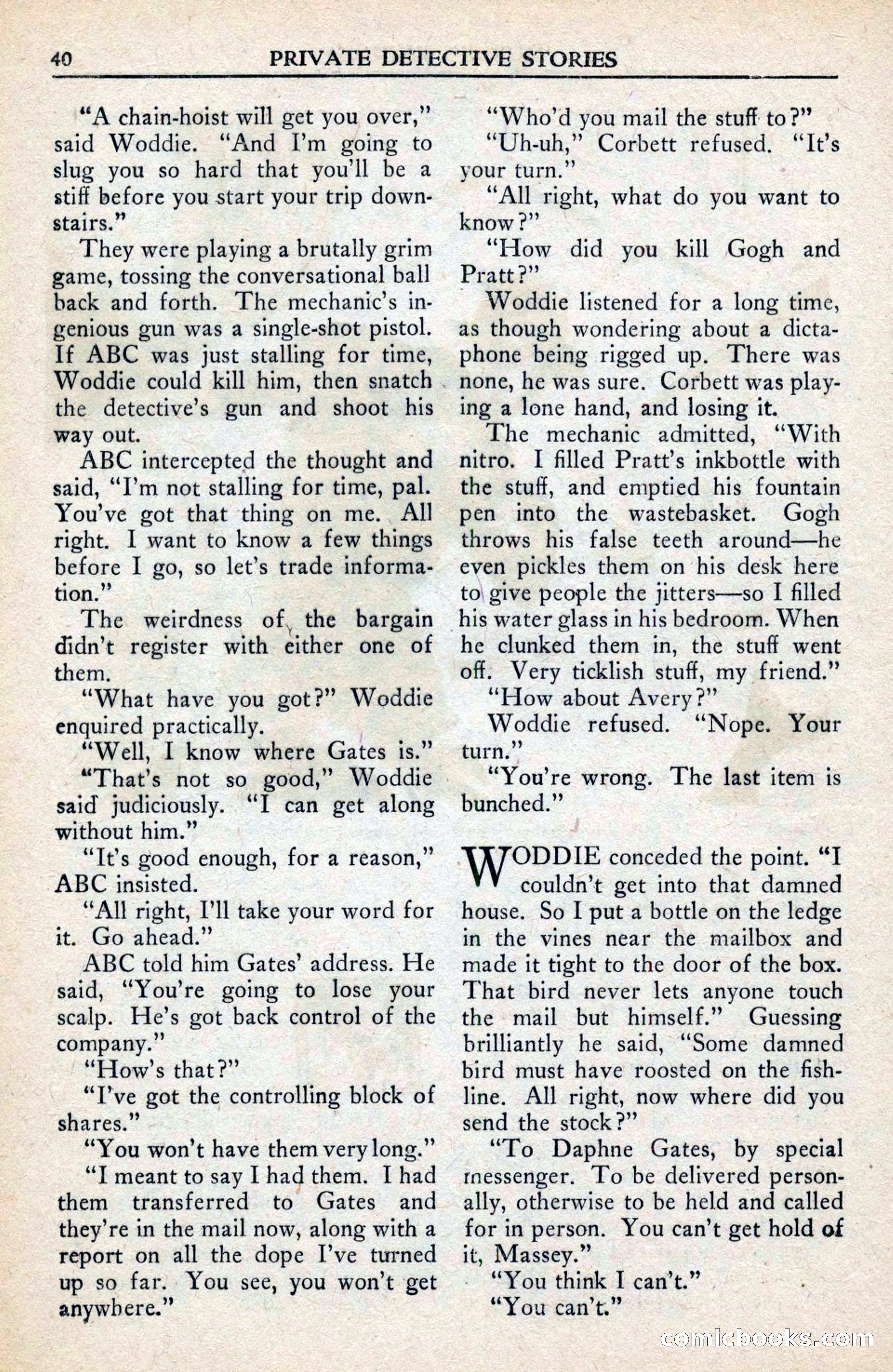 Private Detective Stories, February 1942 — page 42 of 132