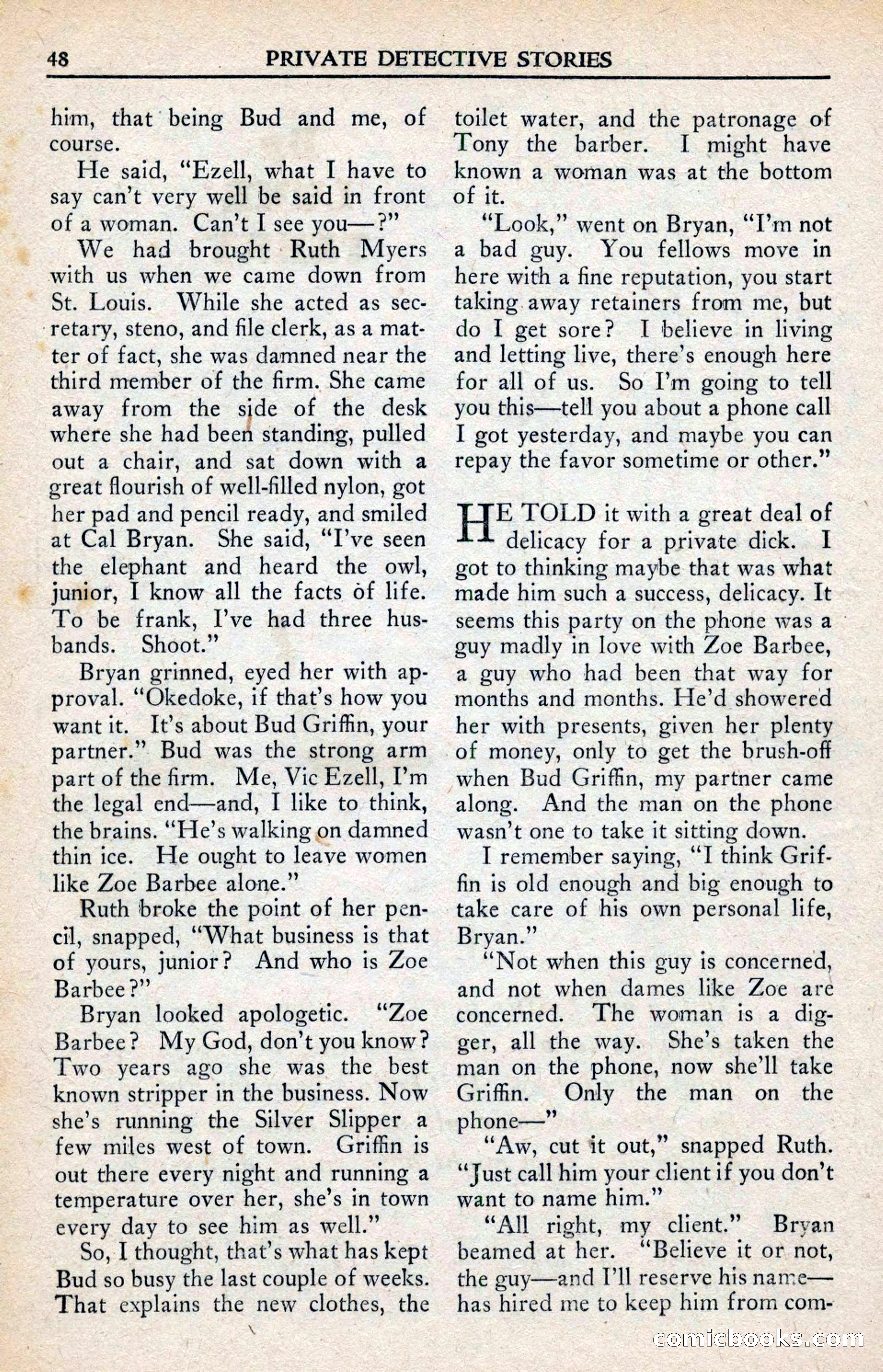 Private Detective Stories, February 1942 — page 50 of 132