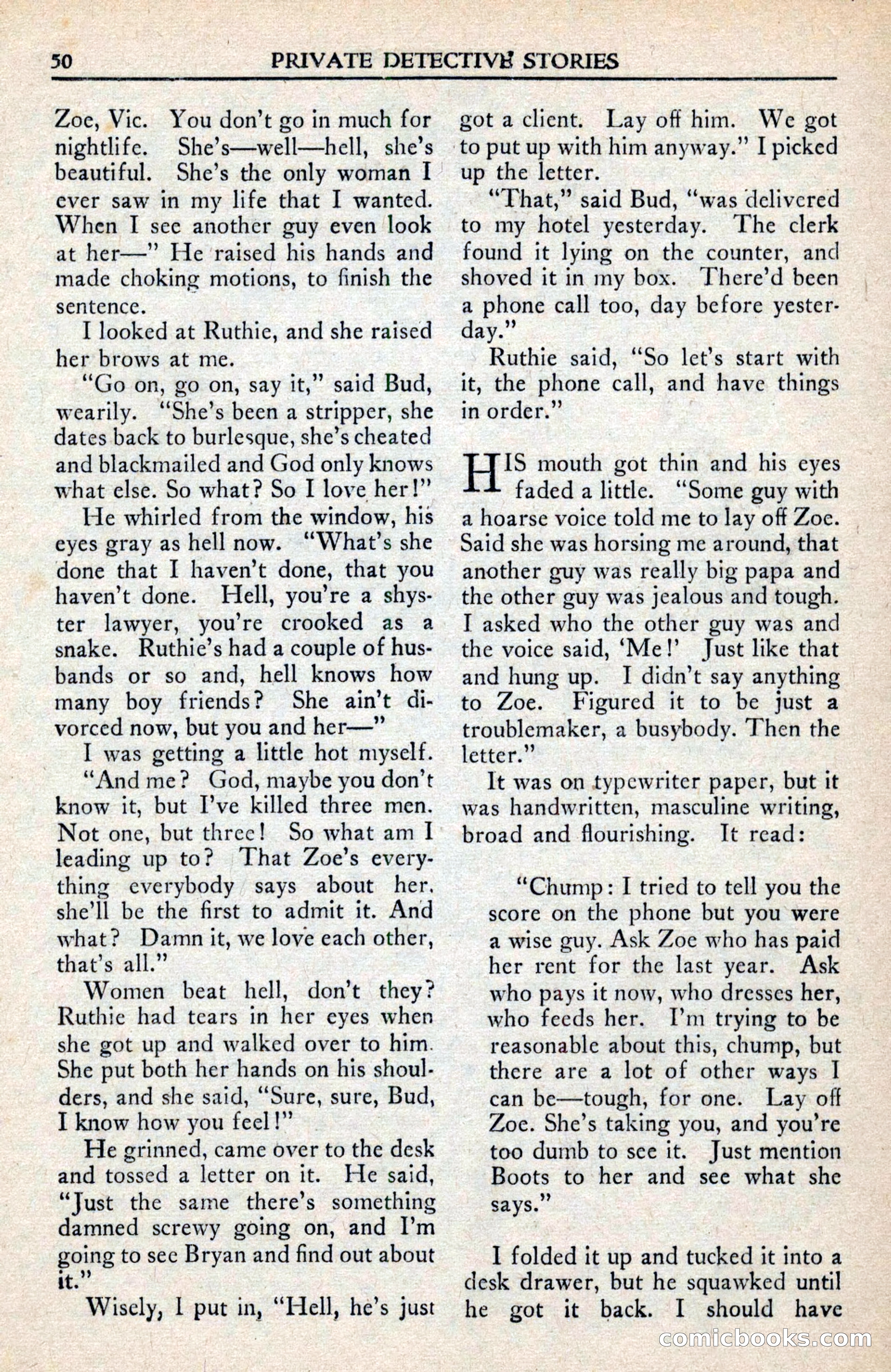 Private Detective Stories, February 1942 — page 52 of 132