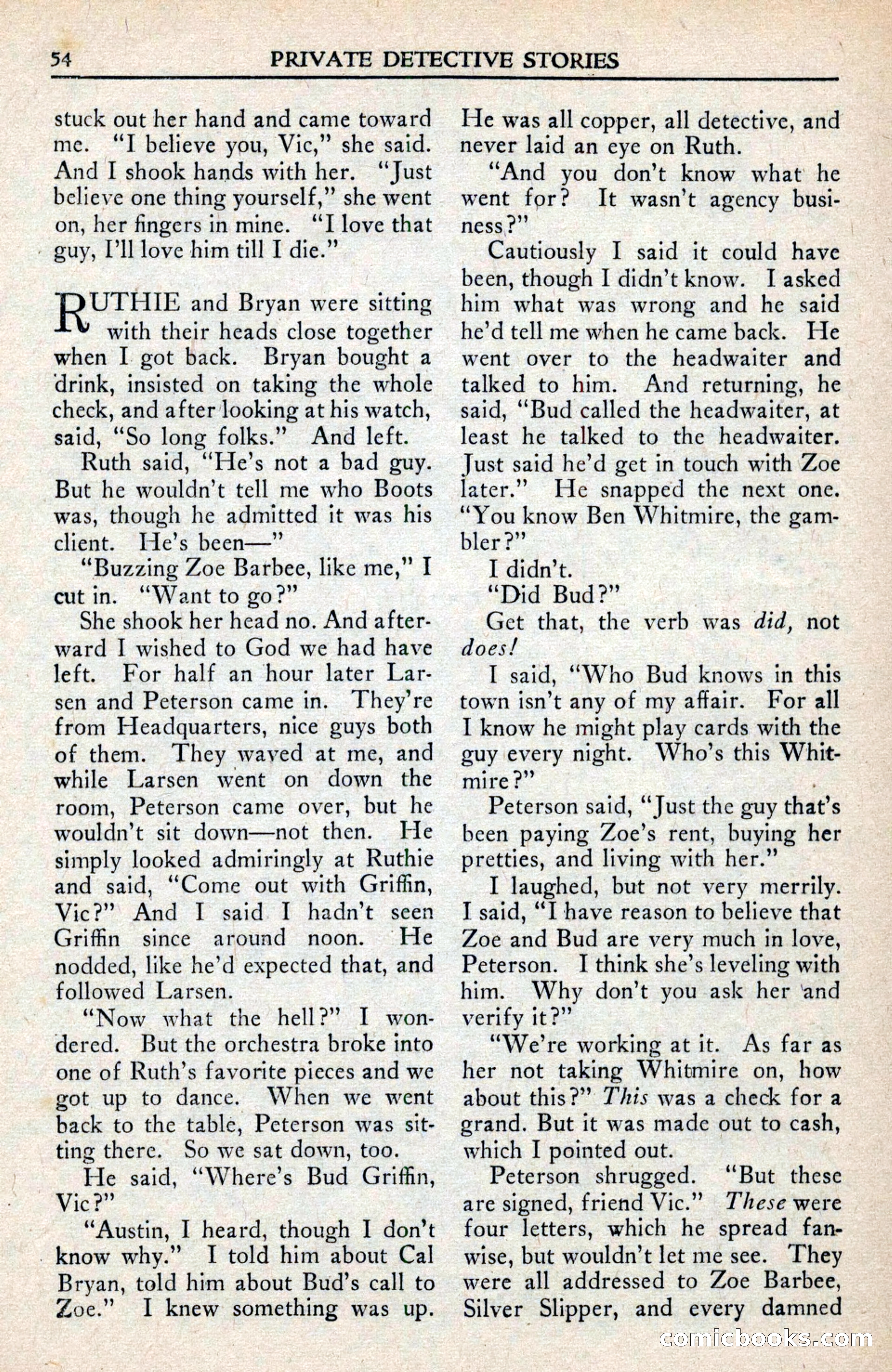 Private Detective Stories, February 1942 — page 56 of 132