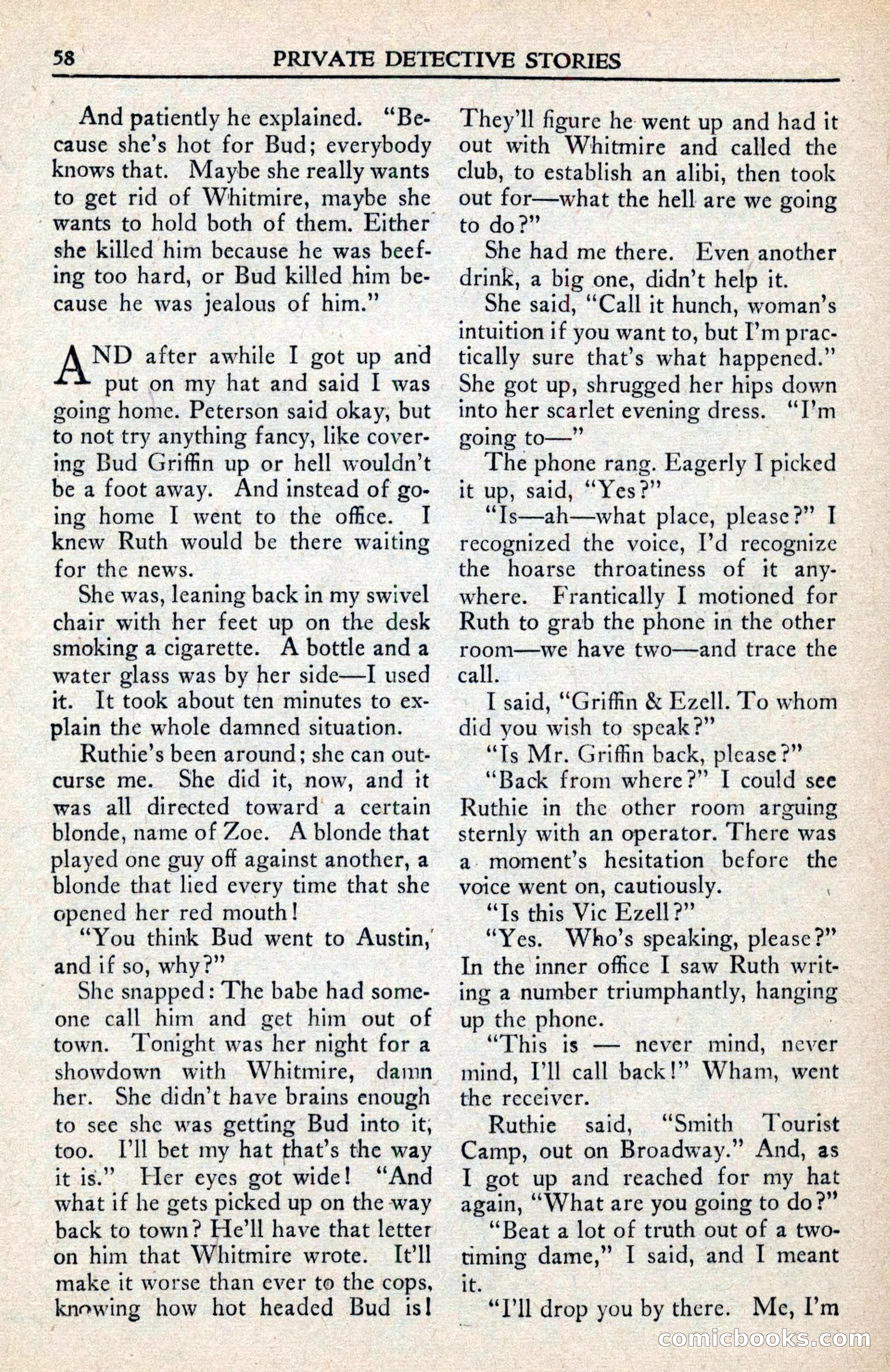 Private Detective Stories, February 1942 — page 60 of 132