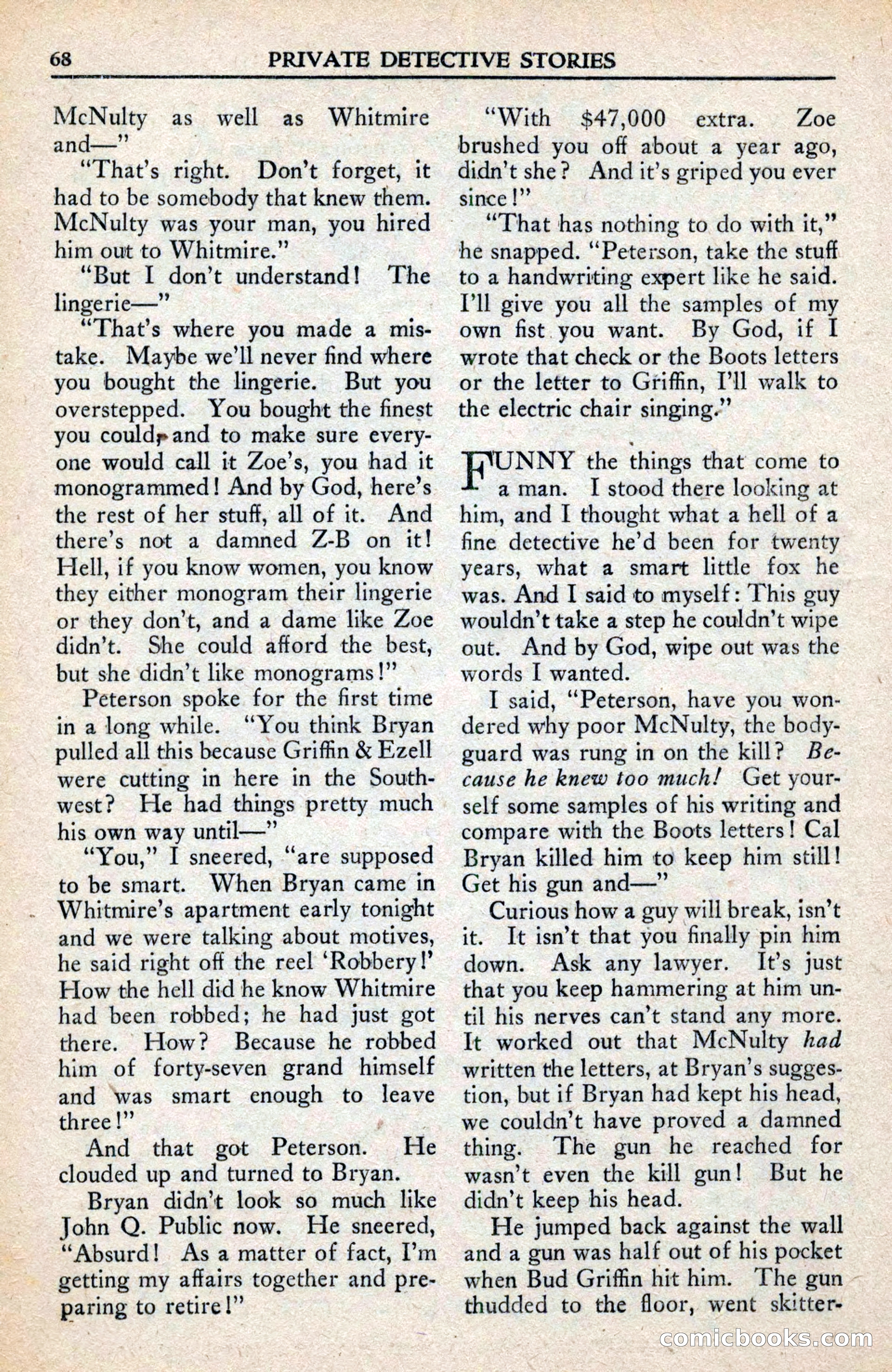 Private Detective Stories, February 1942 — page 70 of 132