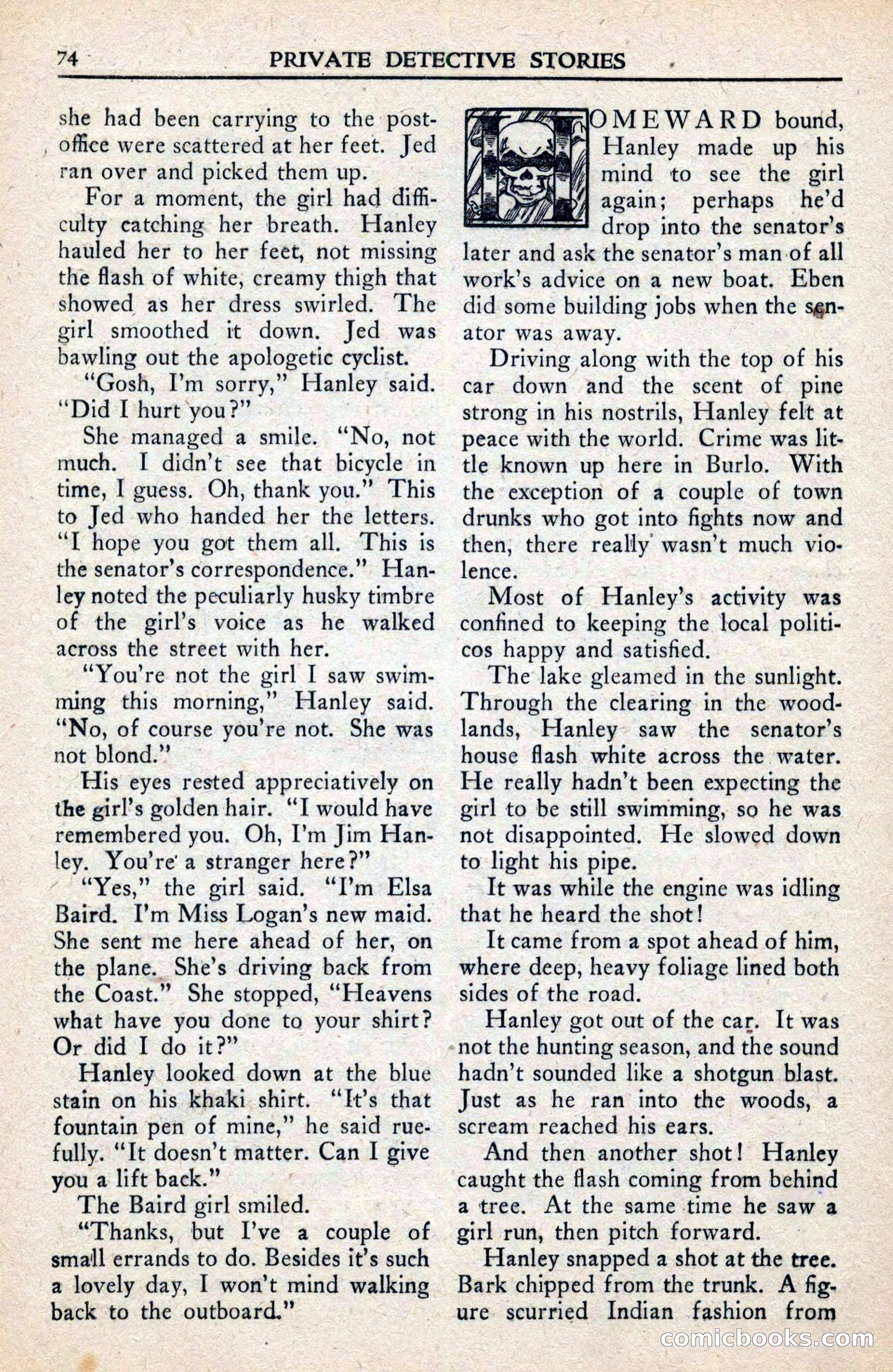 Private Detective Stories, February 1942 — page 76 of 132