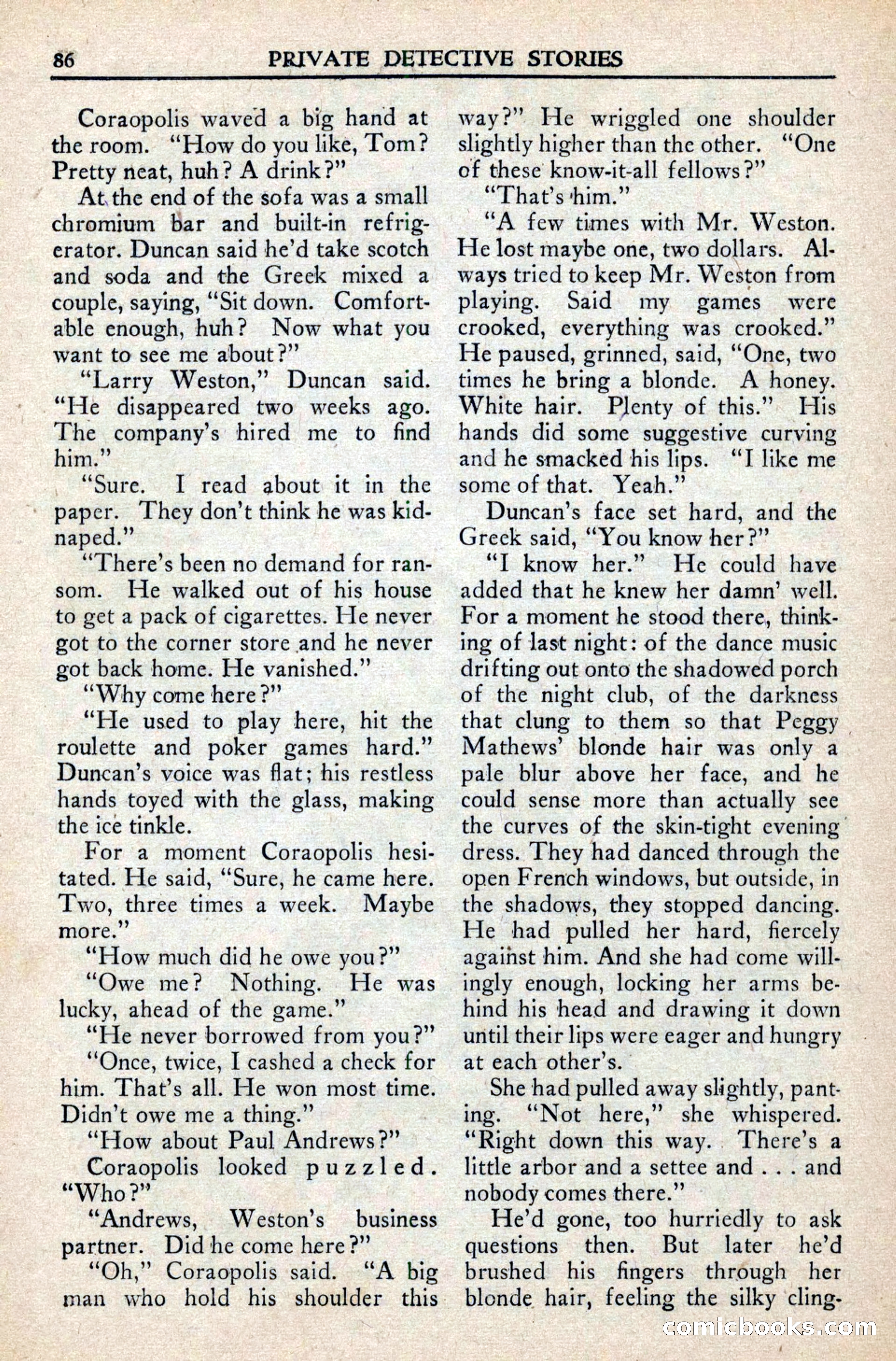 Private Detective Stories, February 1942 — page 88 of 132