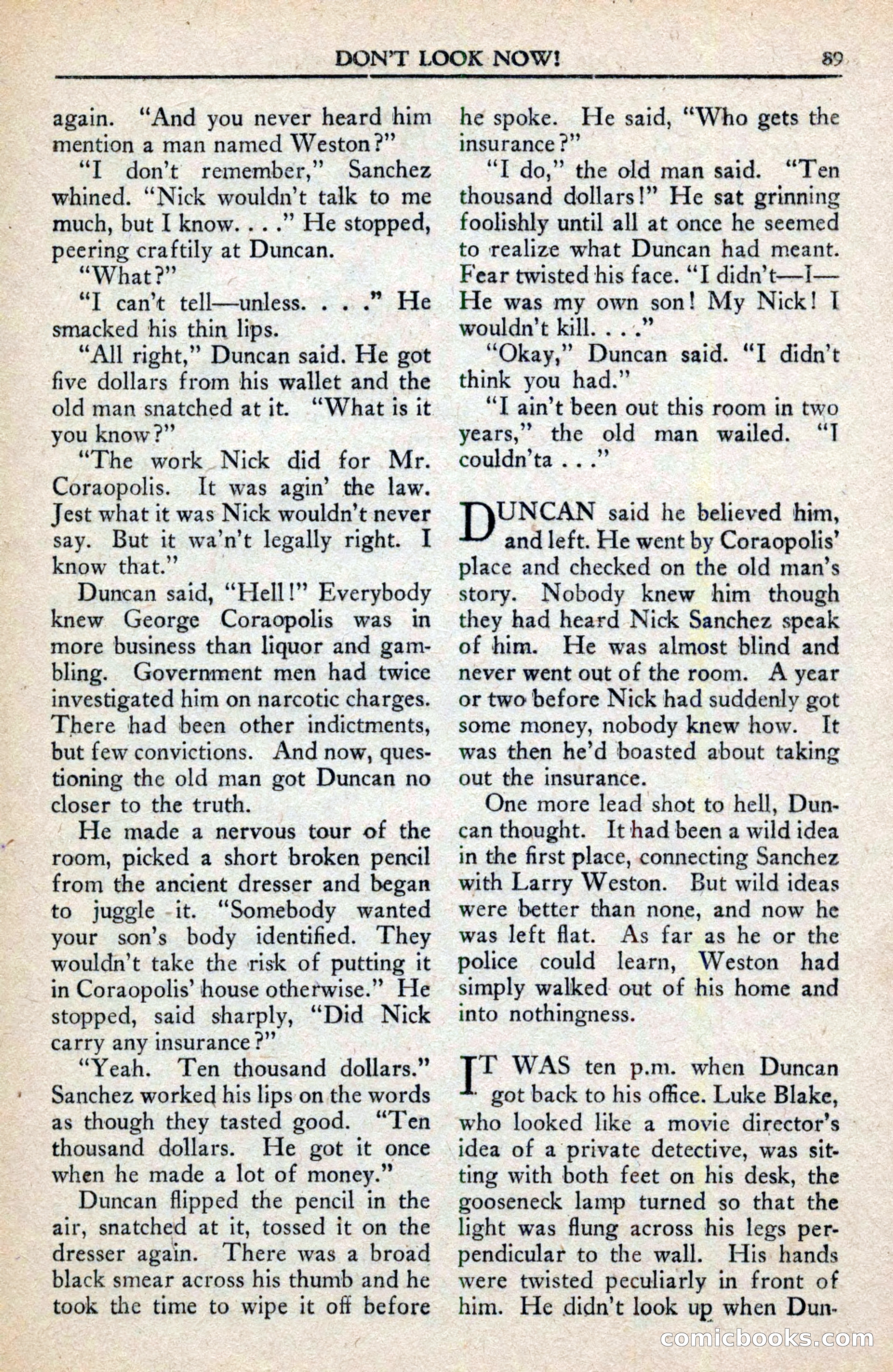 Private Detective Stories, February 1942 — page 91 of 132