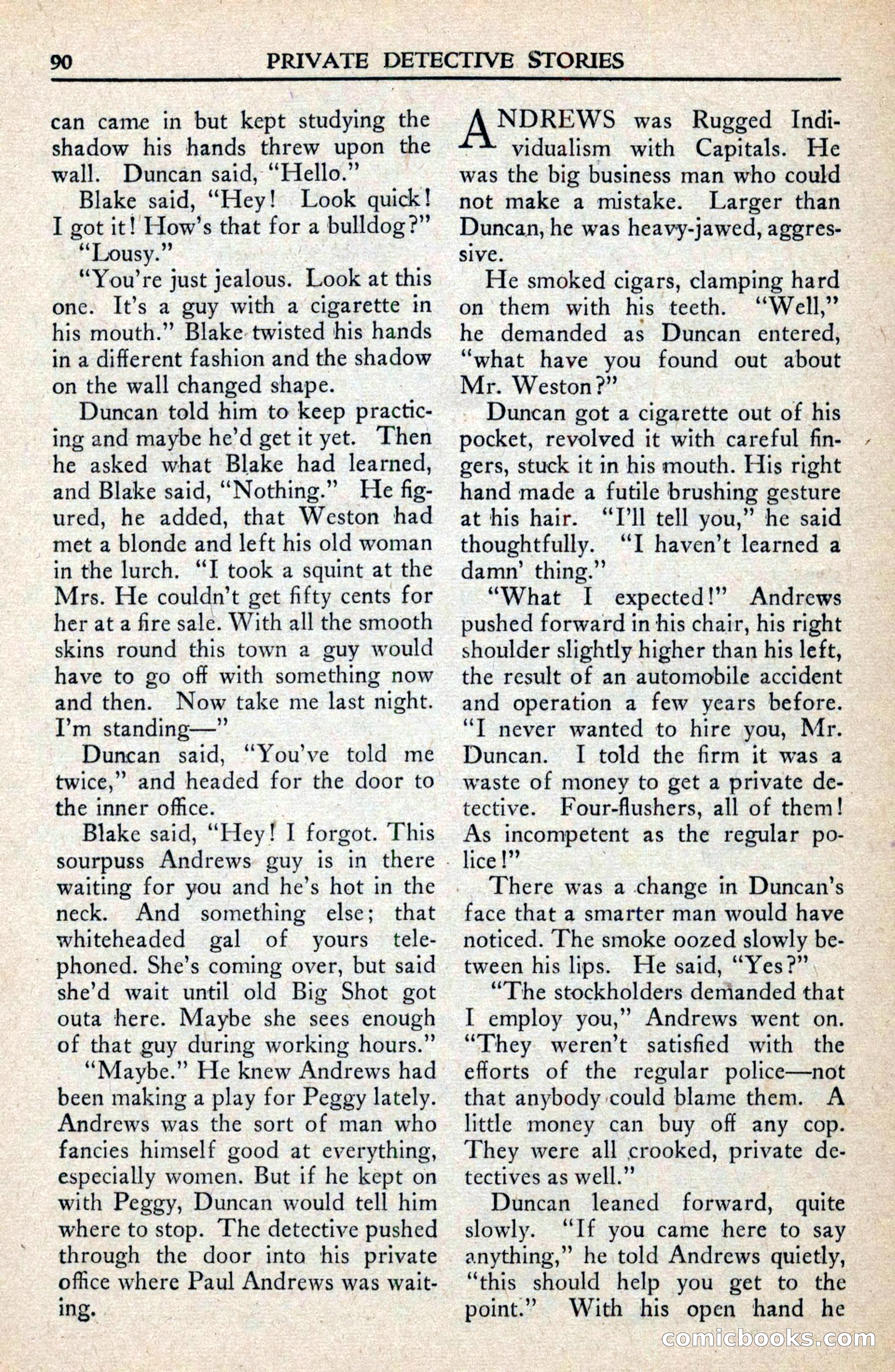 Private Detective Stories, February 1942 — page 92 of 132