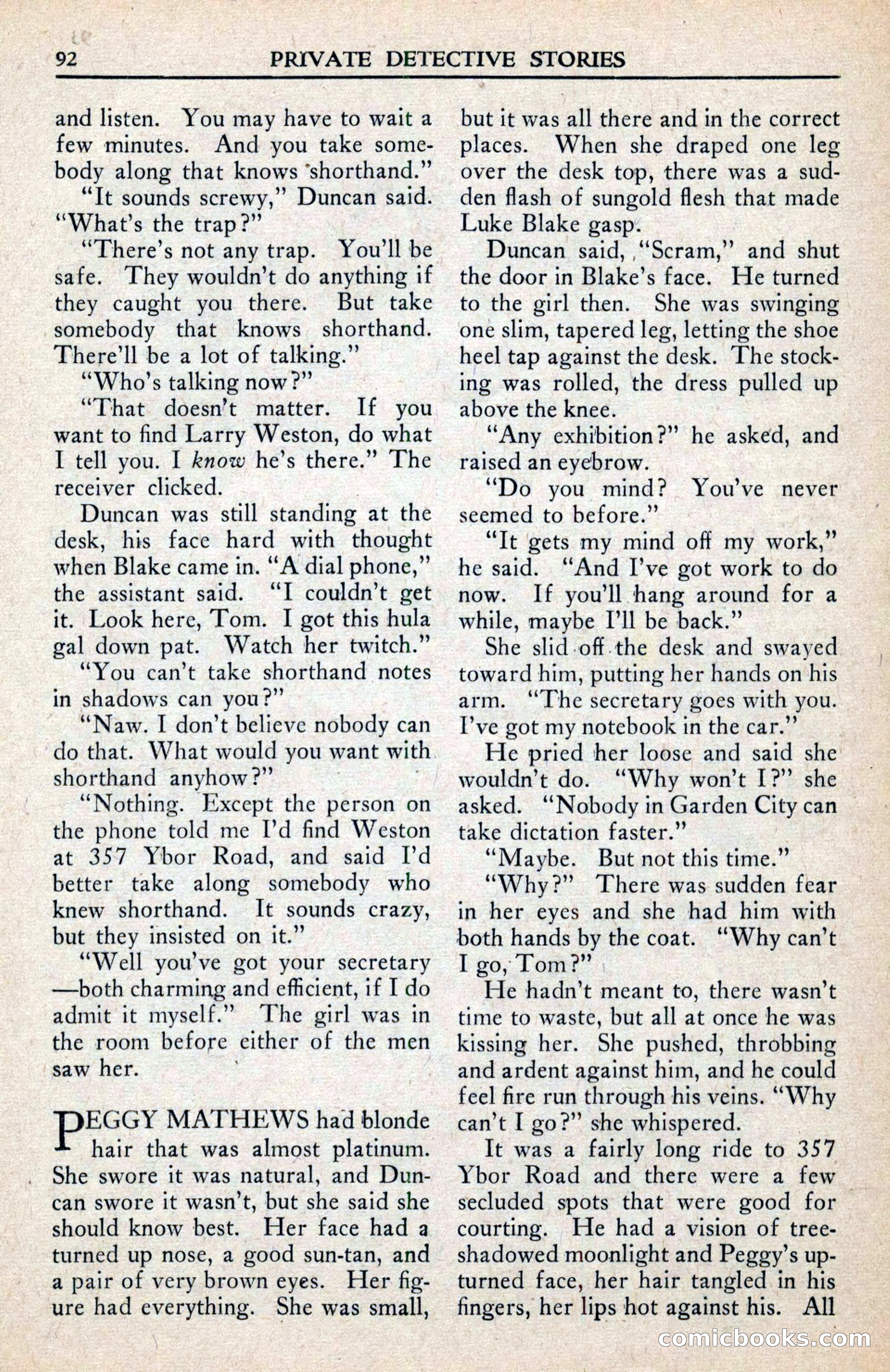 Private Detective Stories, February 1942 — page 94 of 132