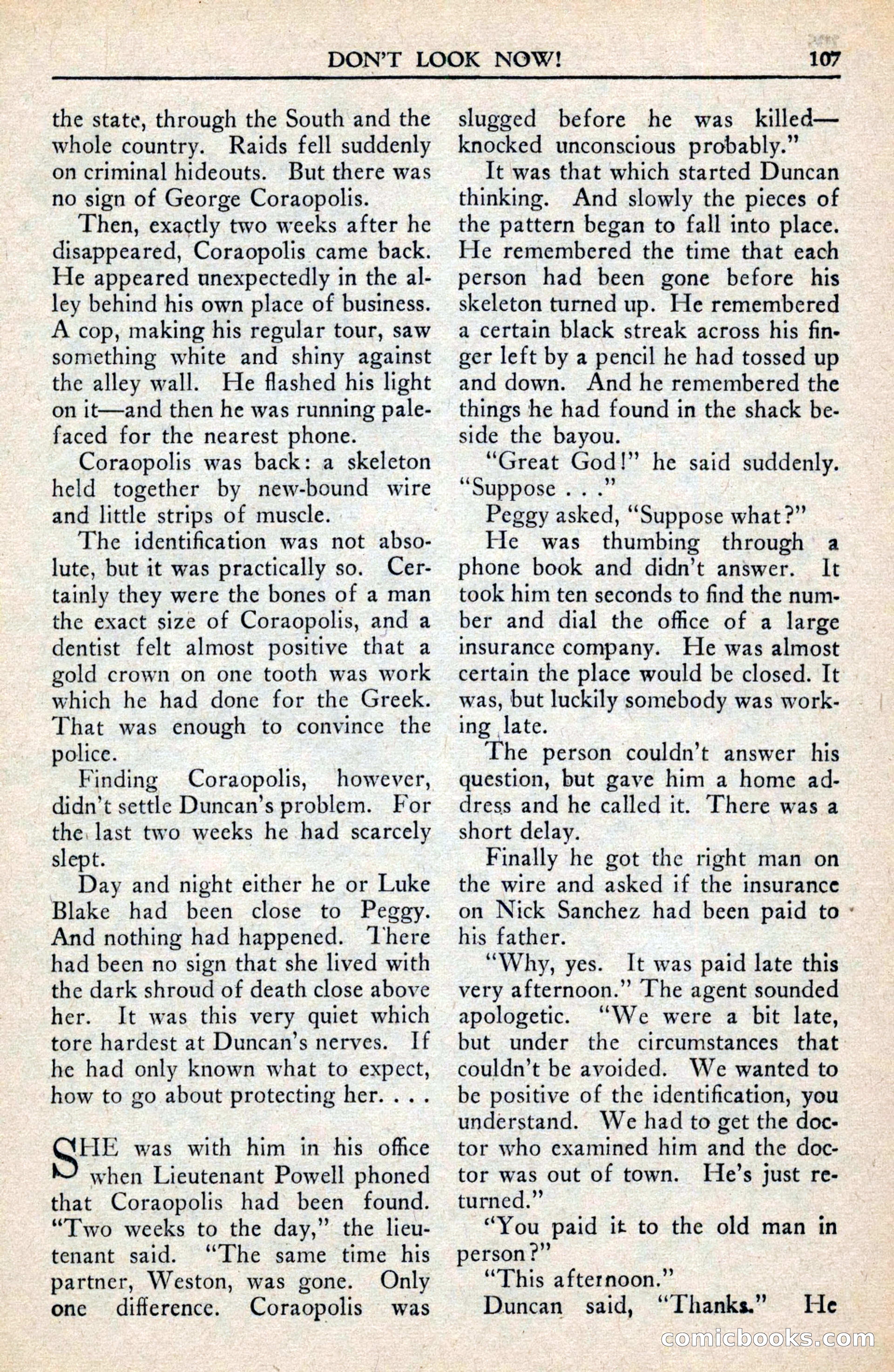 Private Detective Stories, February 1942 — page 109 of 132