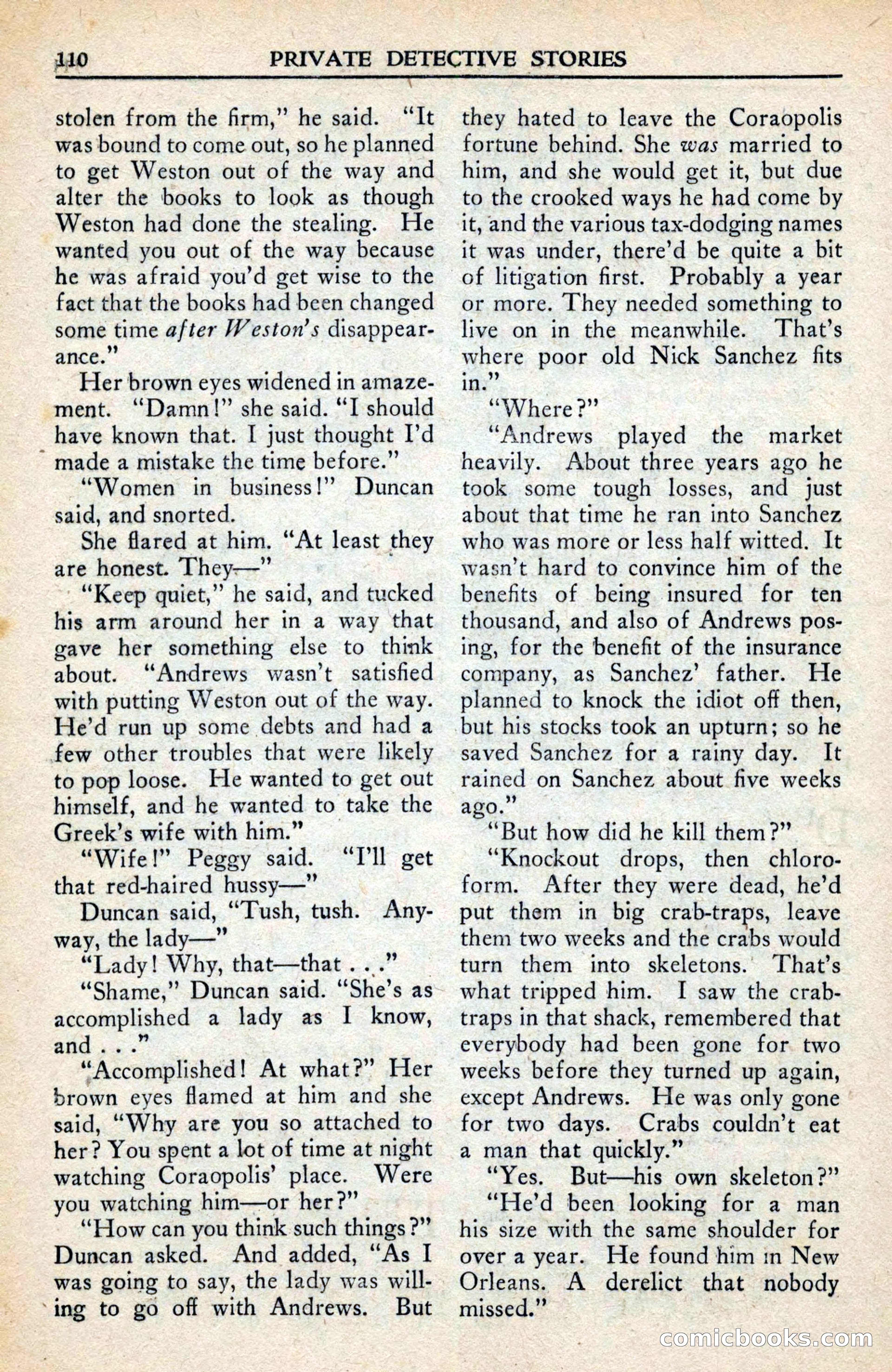 Private Detective Stories, February 1942 — page 112 of 132