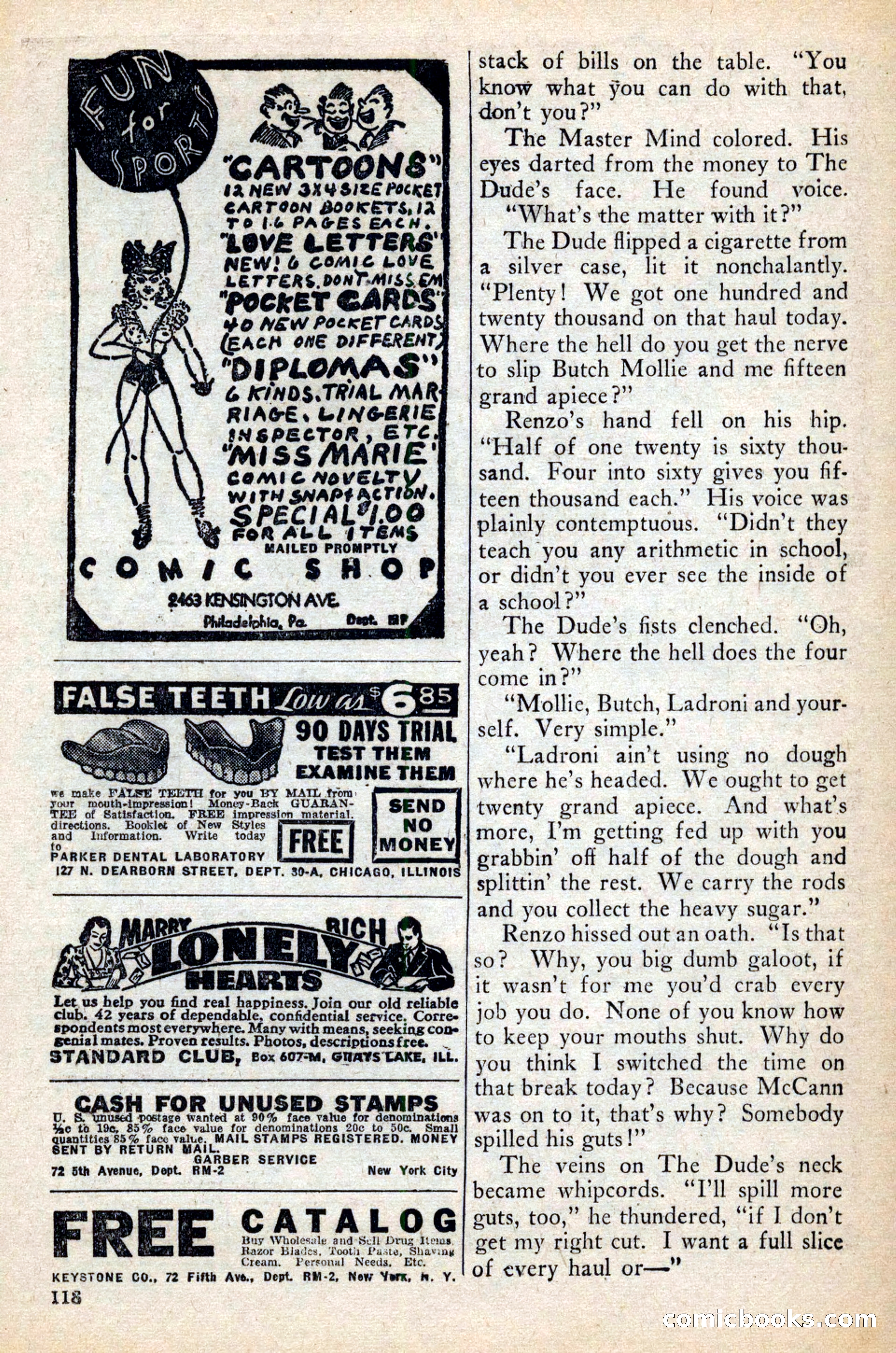 Private Detective Stories, February 1942 — page 120 of 132