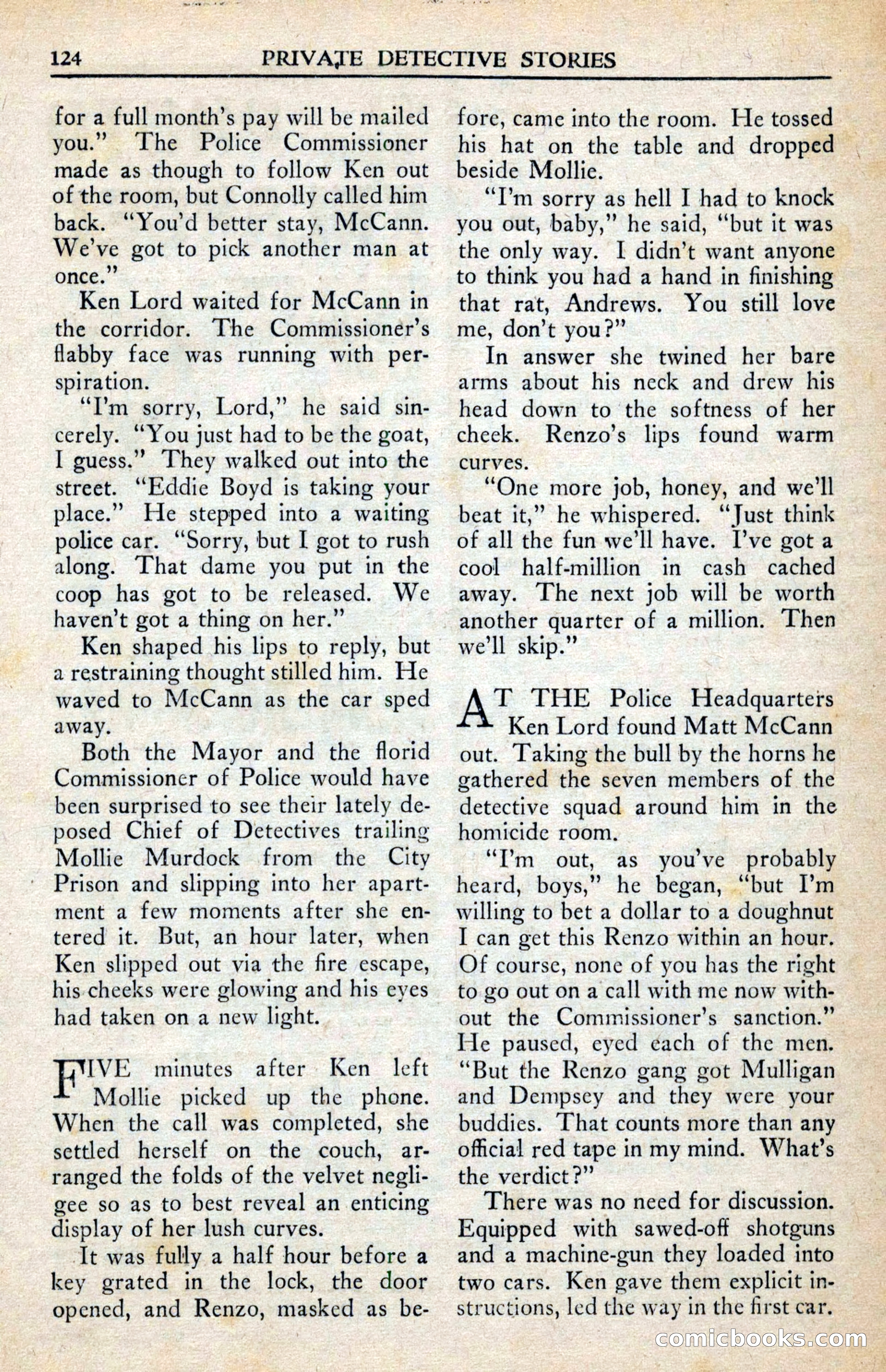 Private Detective Stories, February 1942 — page 126 of 132