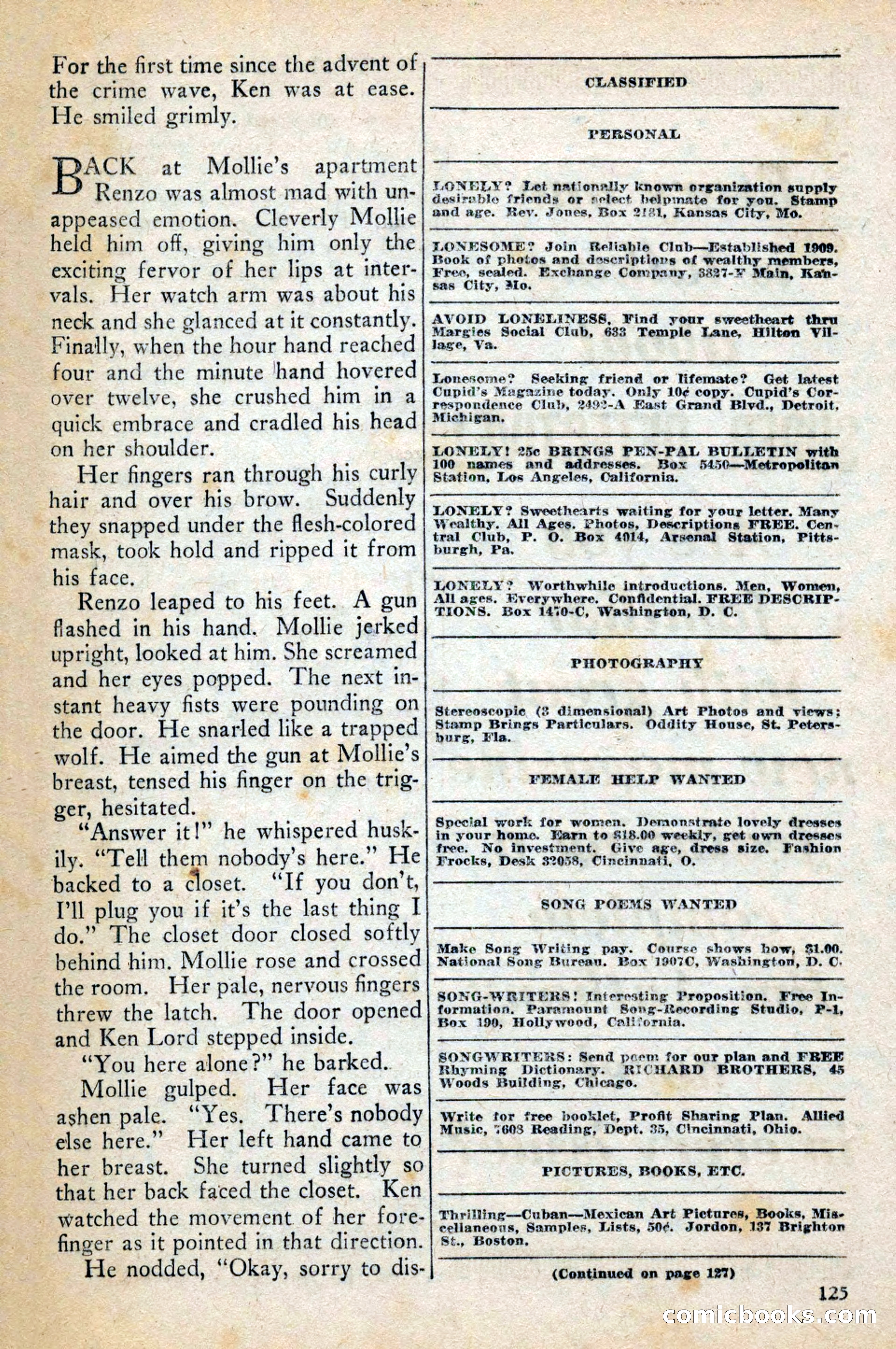 Private Detective Stories, February 1942 — page 127 of 132