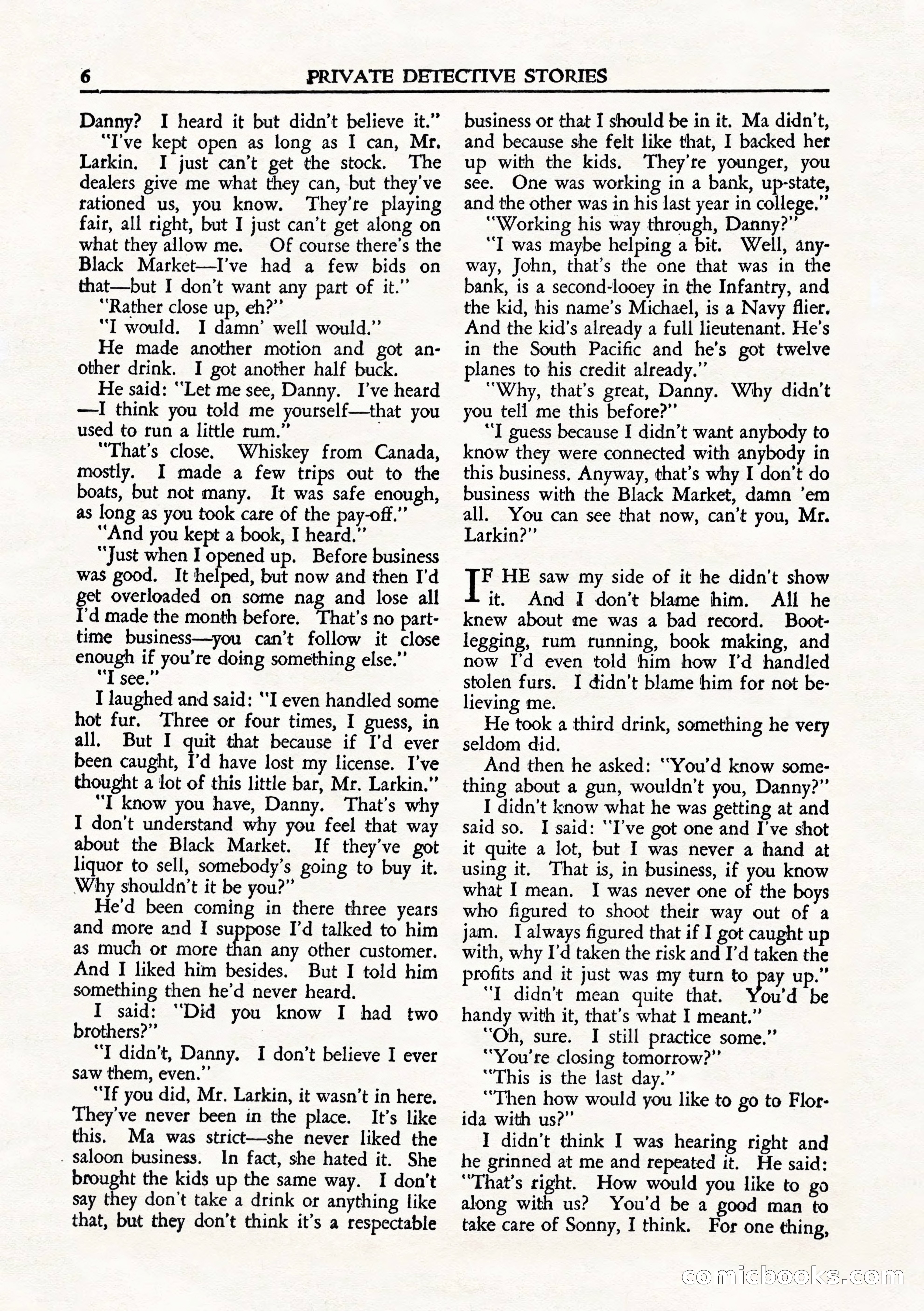 Private Detective Stories, August 1944 — page 8 of 100