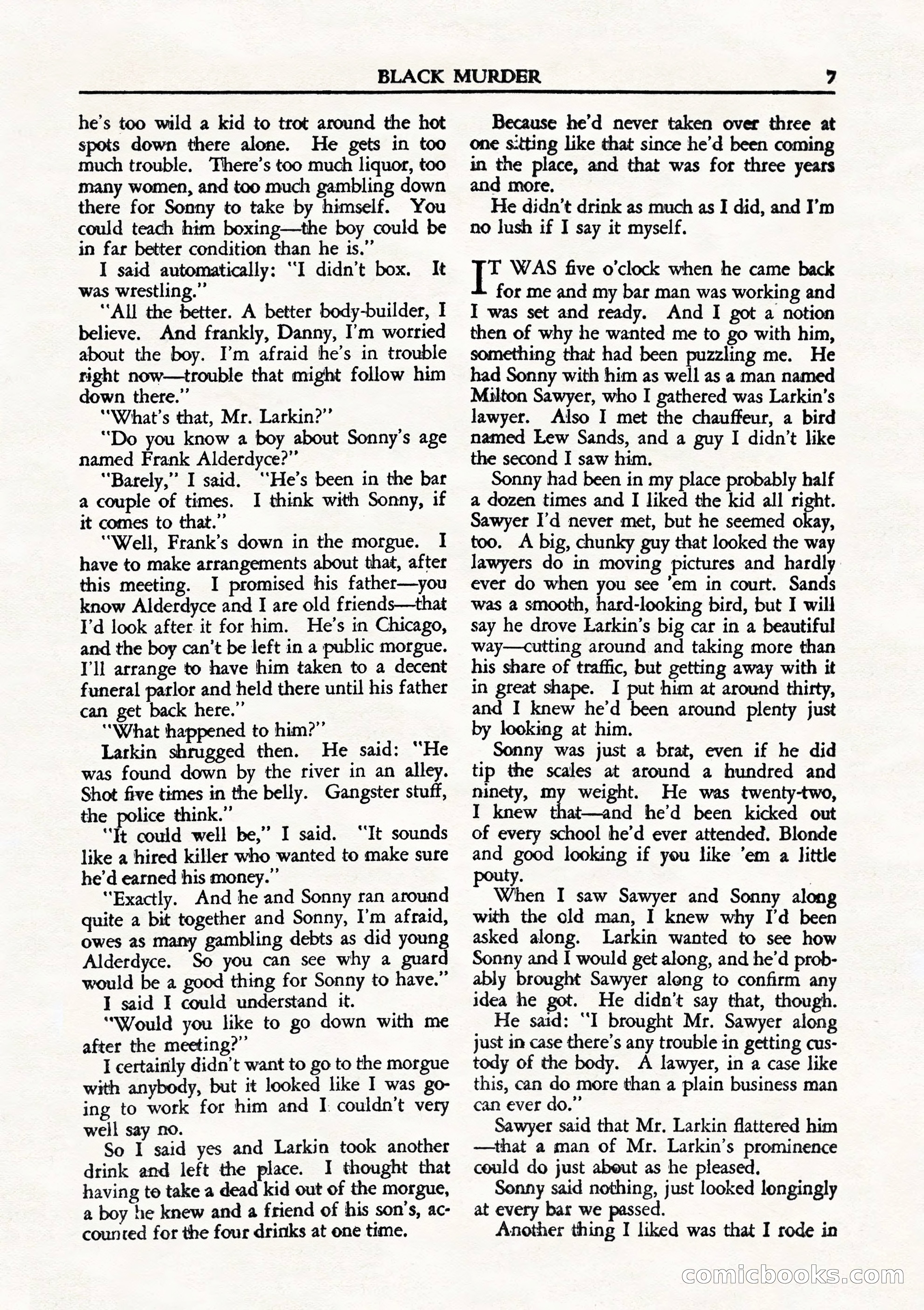 Private Detective Stories, August 1944 — page 9 of 100