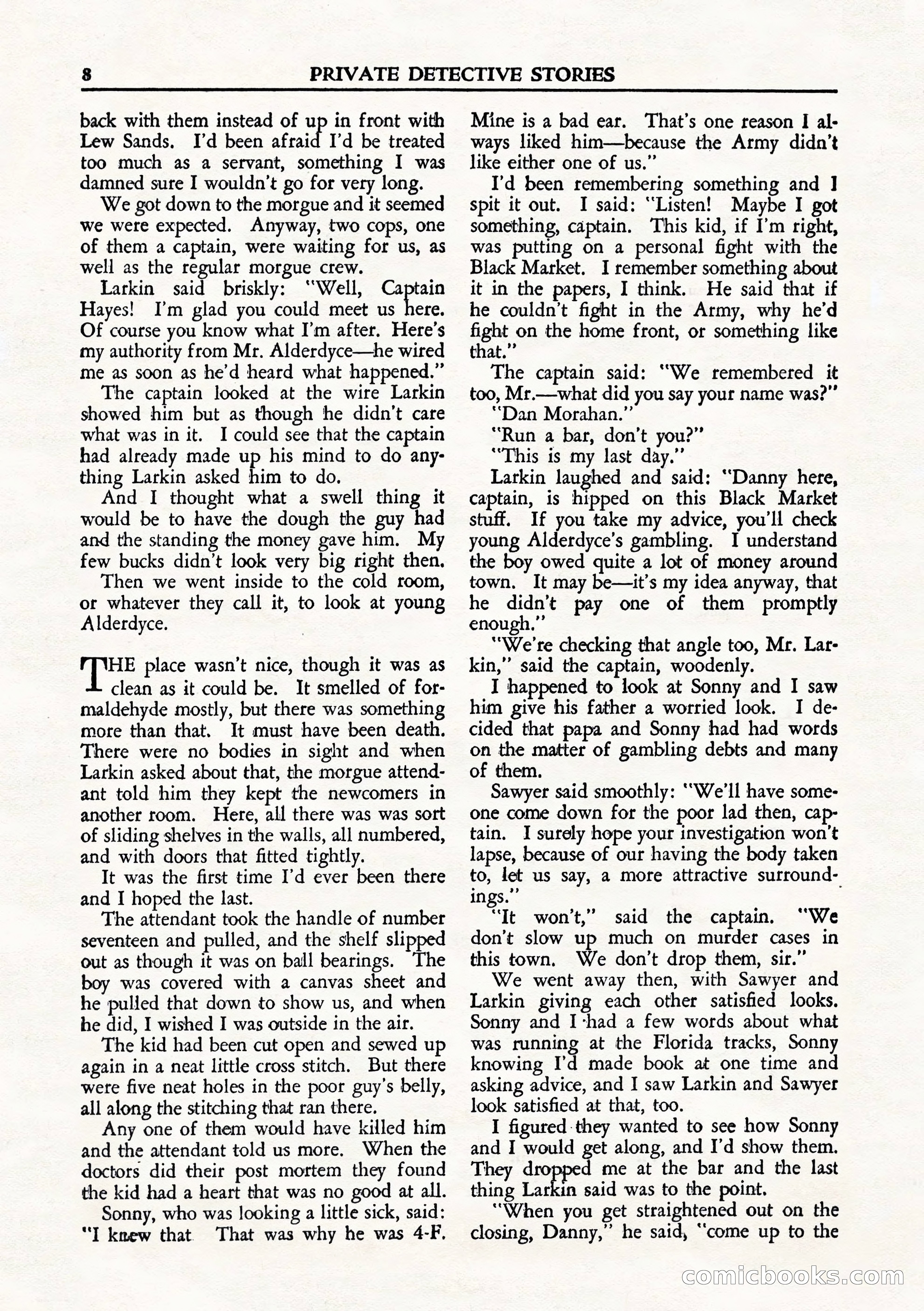Private Detective Stories, August 1944 — page 10 of 100