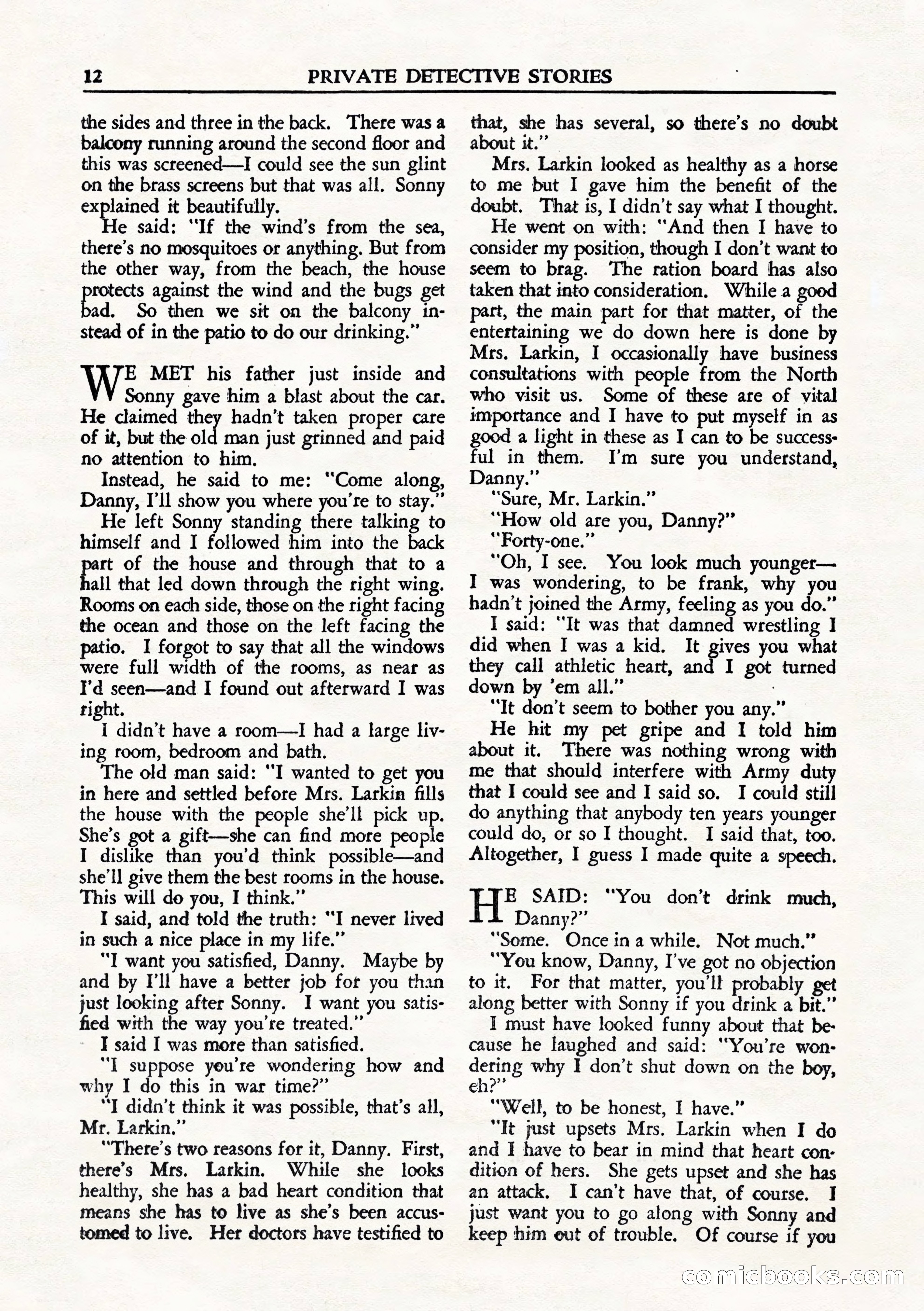 Private Detective Stories, August 1944 — page 14 of 100