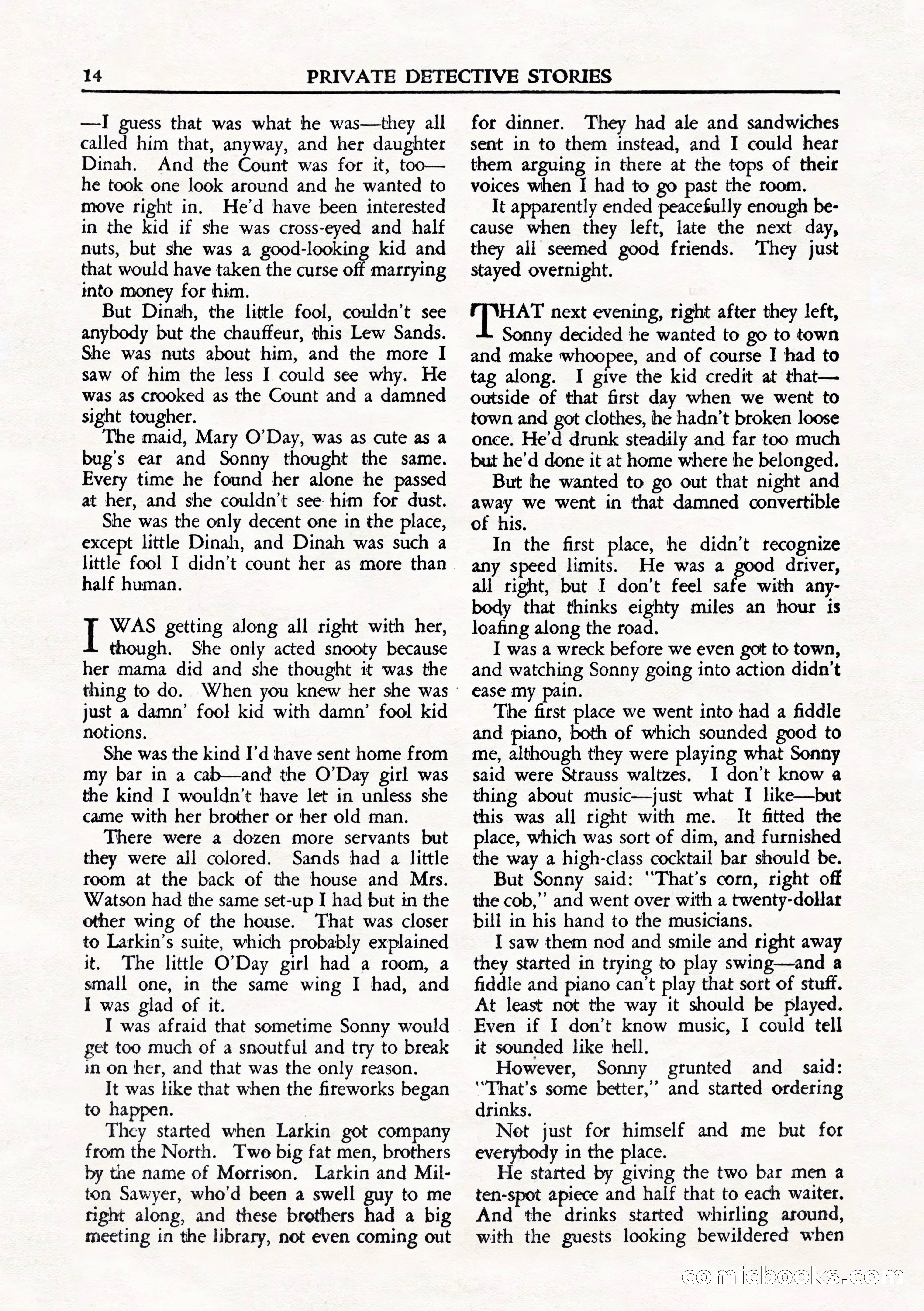 Private Detective Stories, August 1944 — page 16 of 100