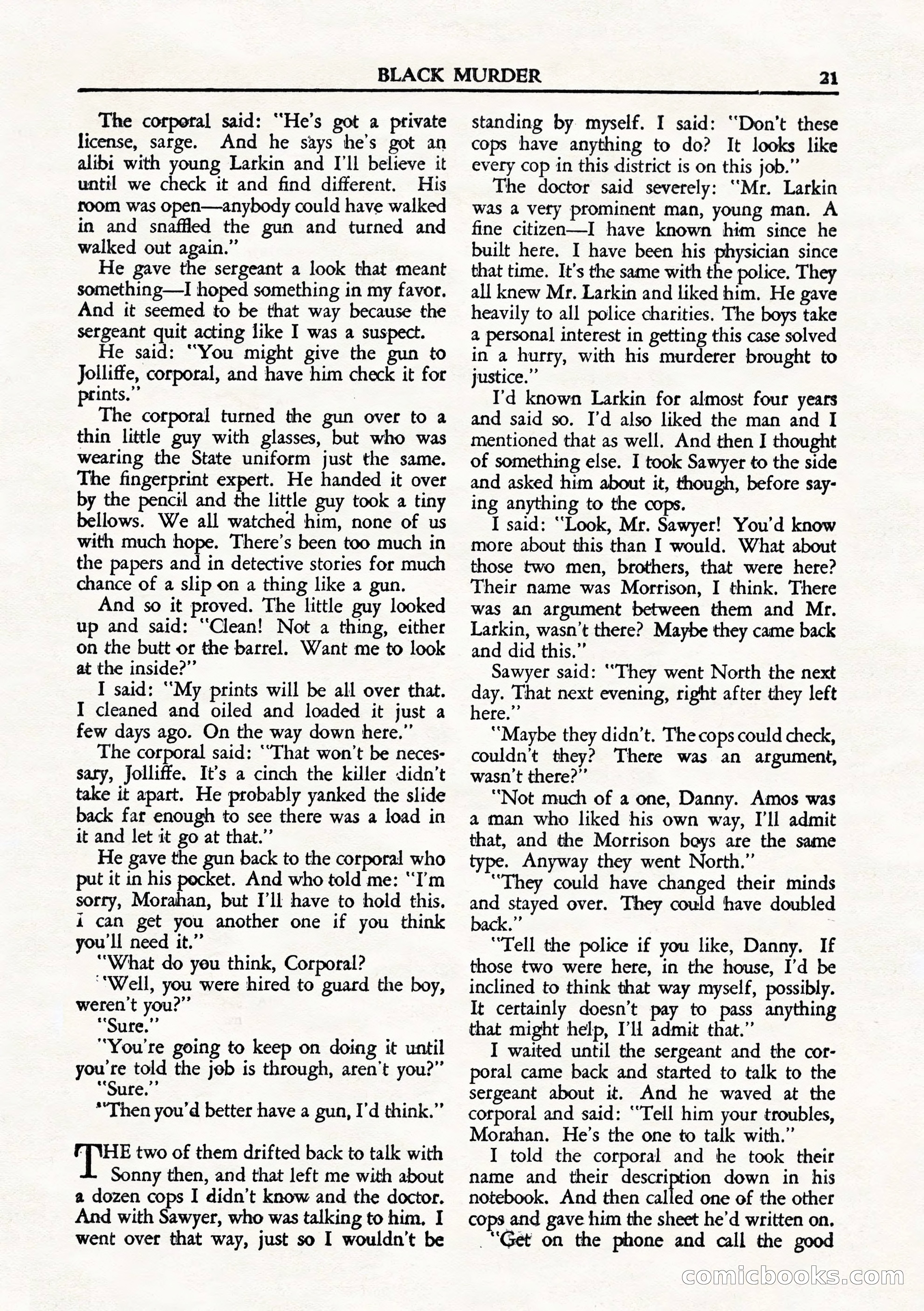 Private Detective Stories, August 1944 — page 23 of 100