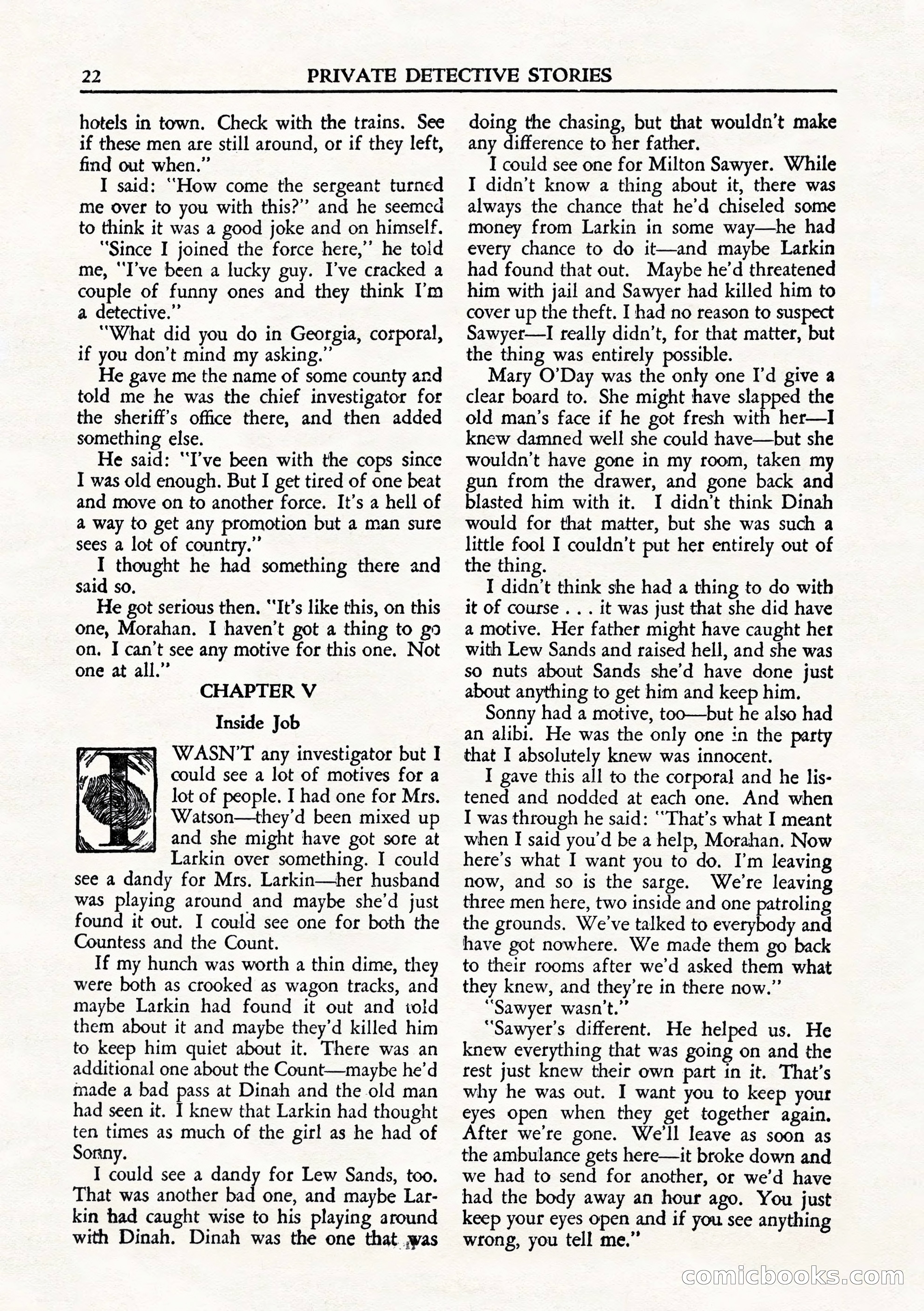 Private Detective Stories, August 1944 — page 24 of 100