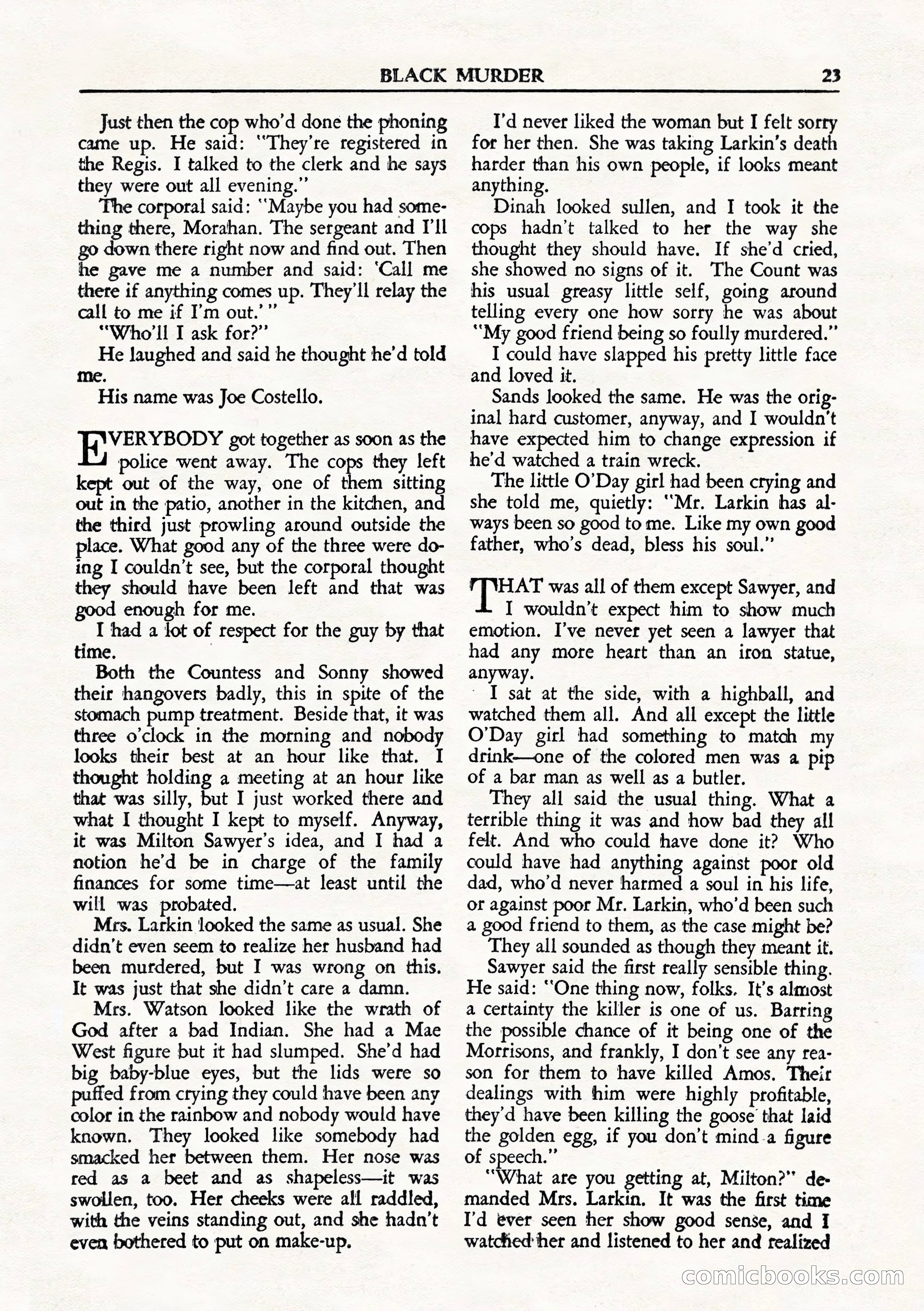Private Detective Stories, August 1944 — page 25 of 100