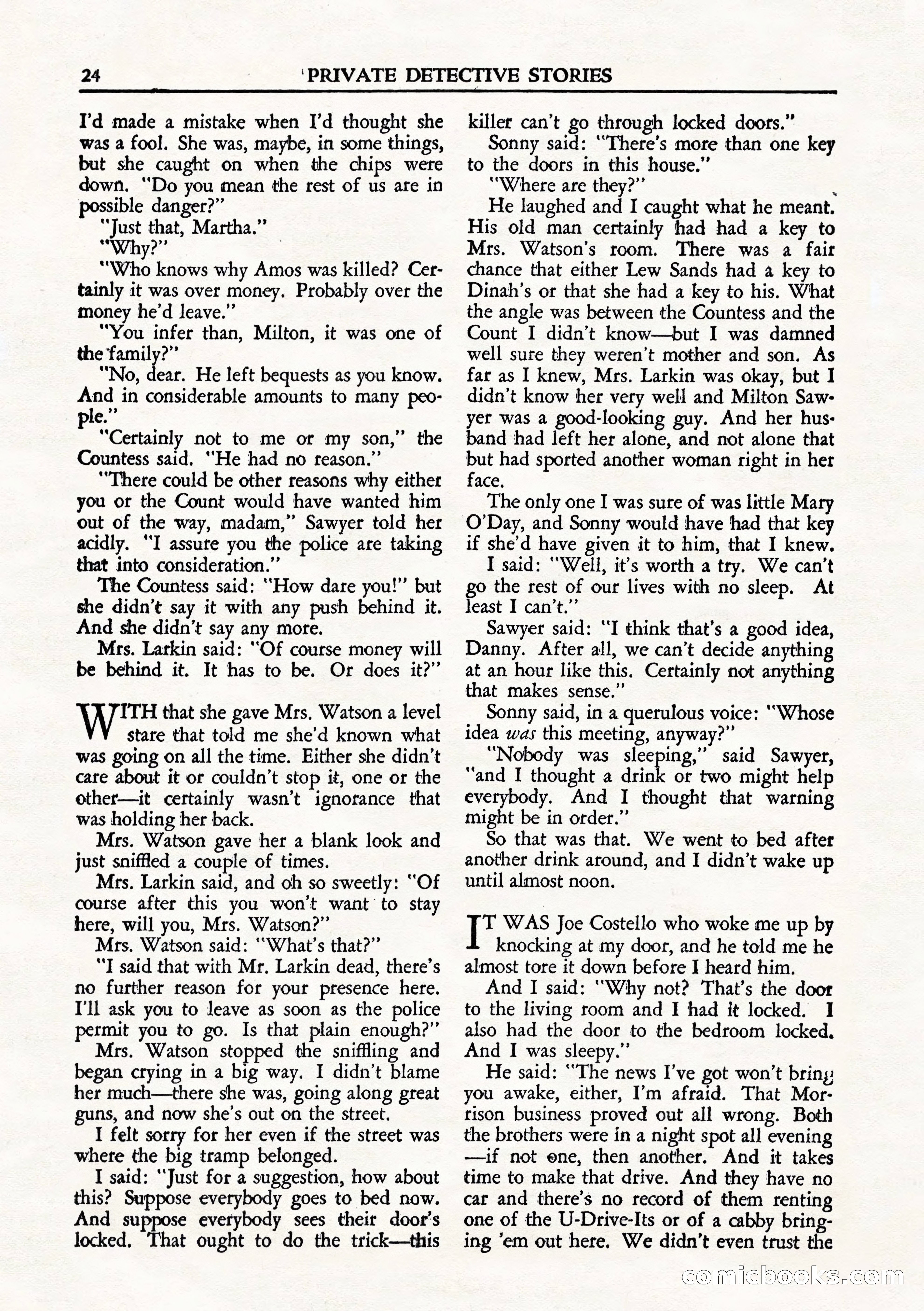 Private Detective Stories, August 1944 — page 26 of 100